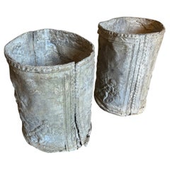 Outstanding Pair Of French Lead Cache Pots