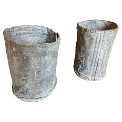 Outstanding Pair Of French Lead Cache Pots