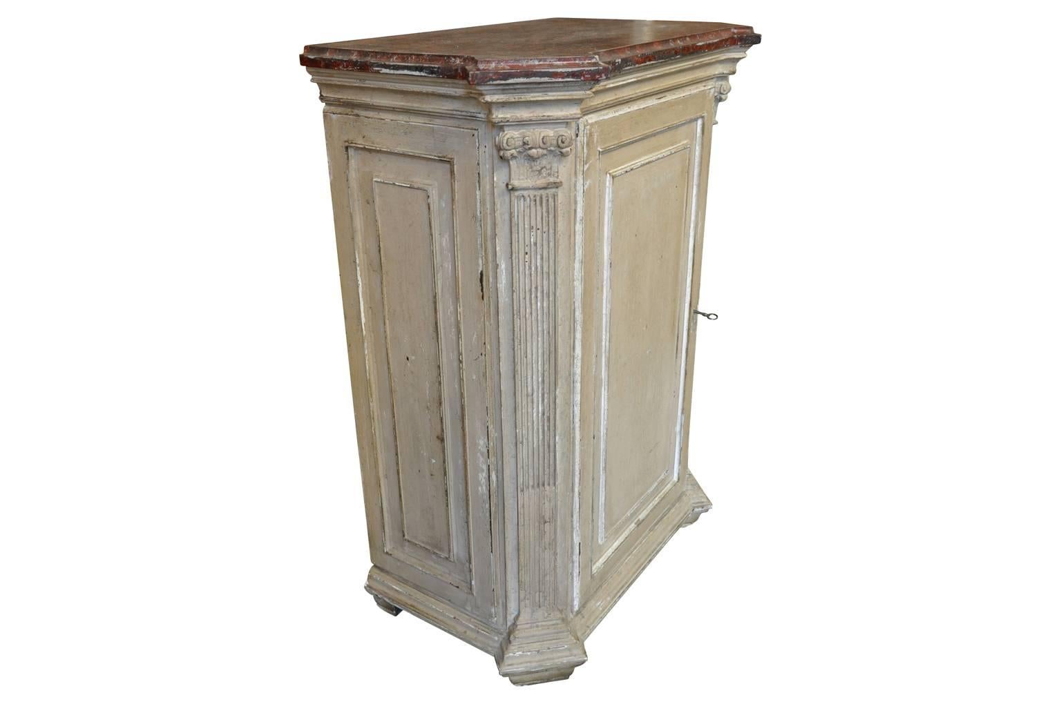 Painted Outstanding Pair of Louis XVI Style Side Cabinets