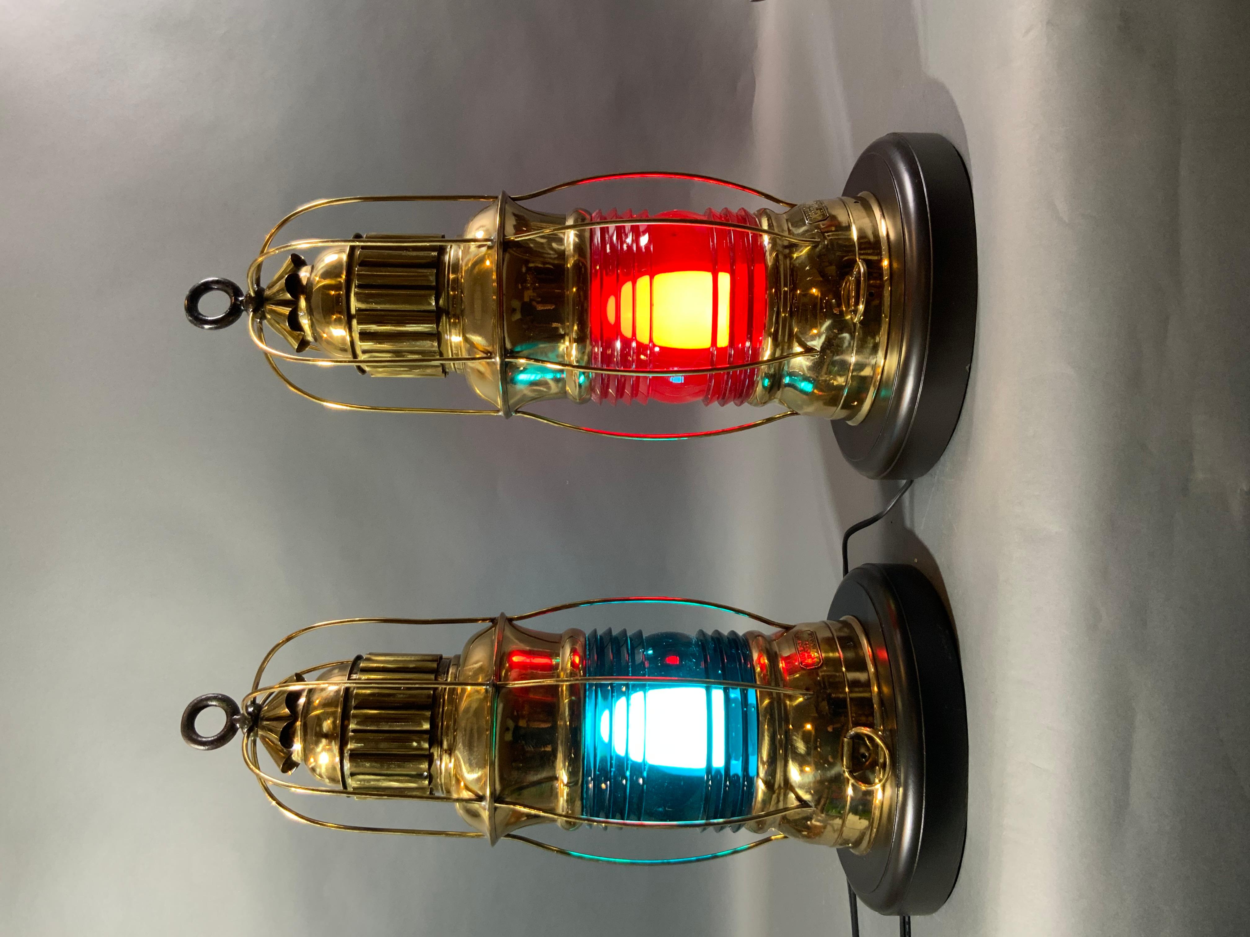 Outstanding Pair of Marine Lanterns by Peter Gray of Boston For Sale 6