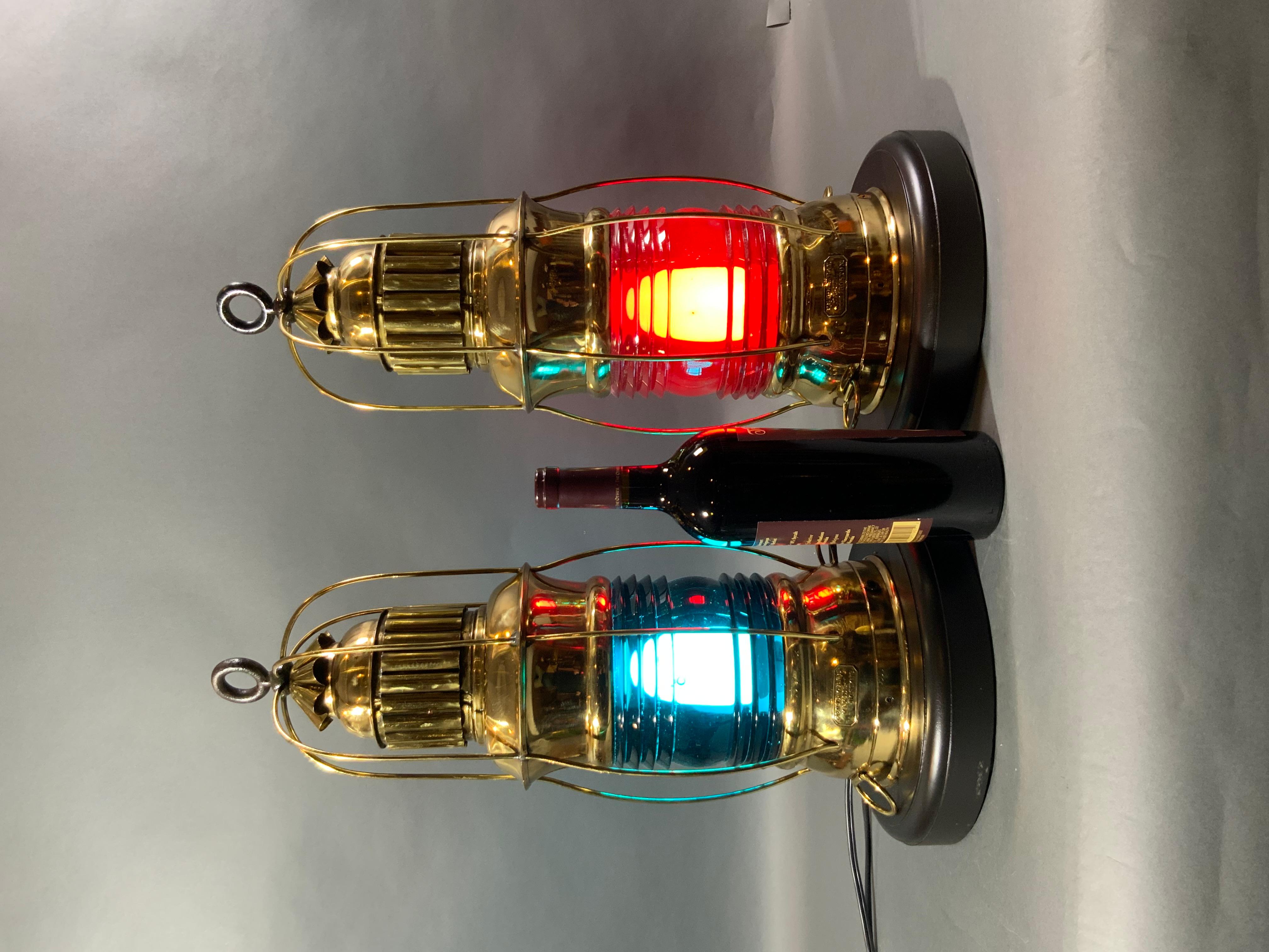 North American Outstanding Pair of Marine Lanterns by Peter Gray of Boston For Sale