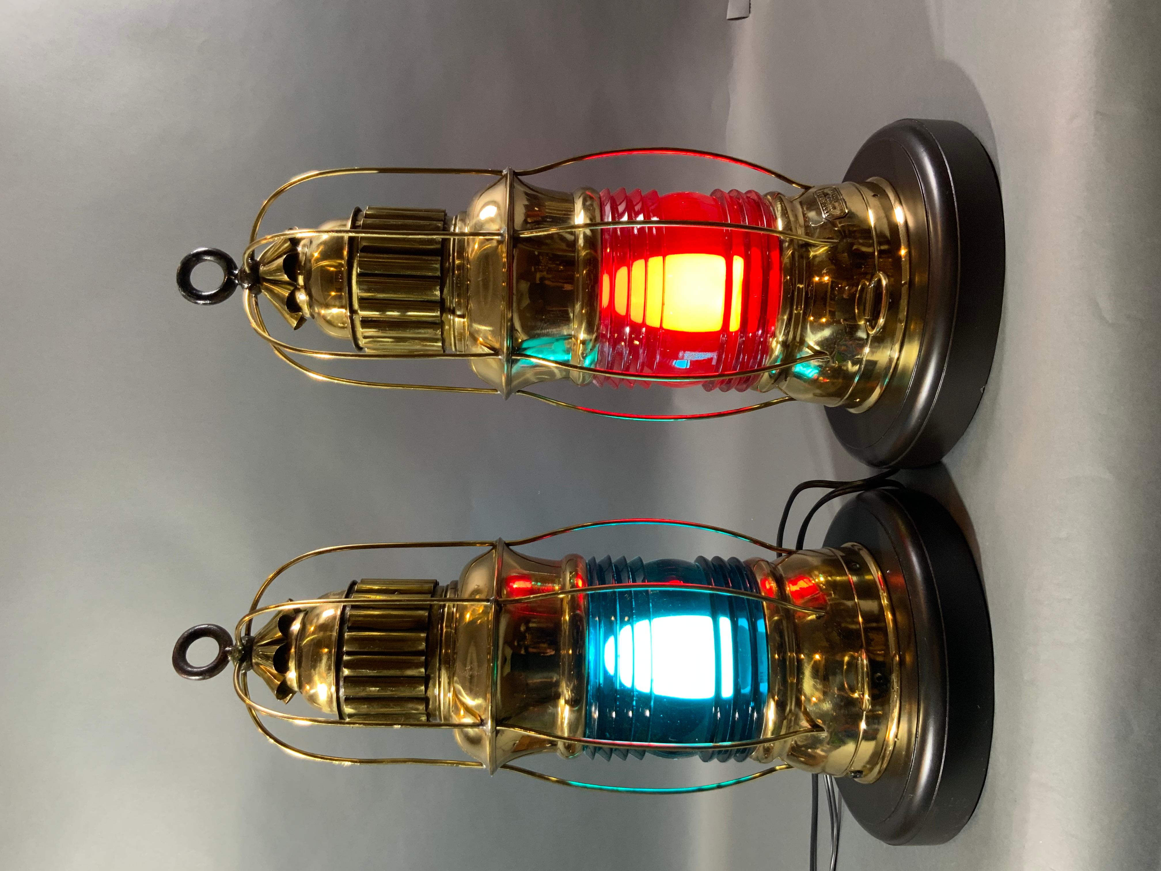 Outstanding Pair of Marine Lanterns by Peter Gray of Boston For Sale 2