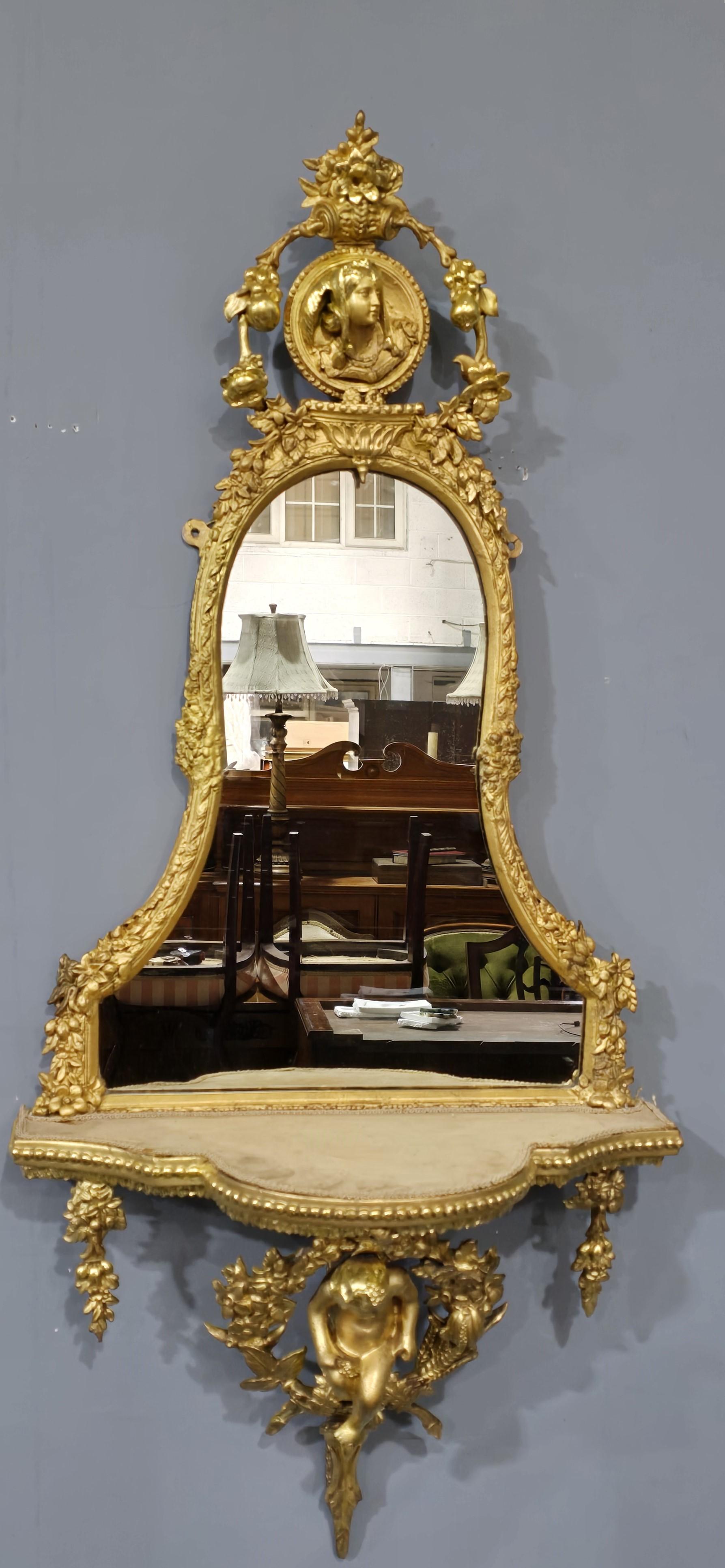 Hervorragendes Paar Regency Girondelle-Spiegel im Angebot 6