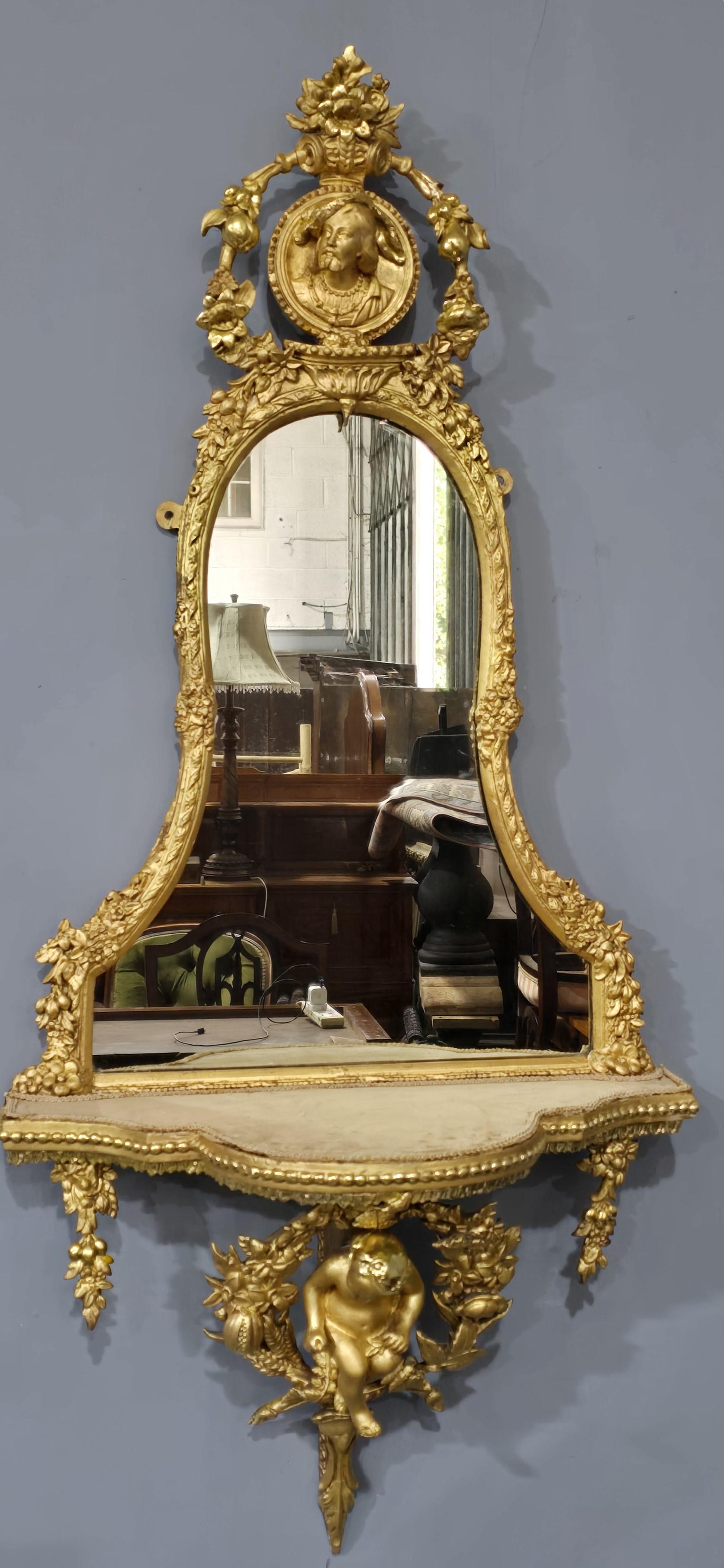 Hervorragendes Paar Regency Girondelle-Spiegel im Angebot 7
