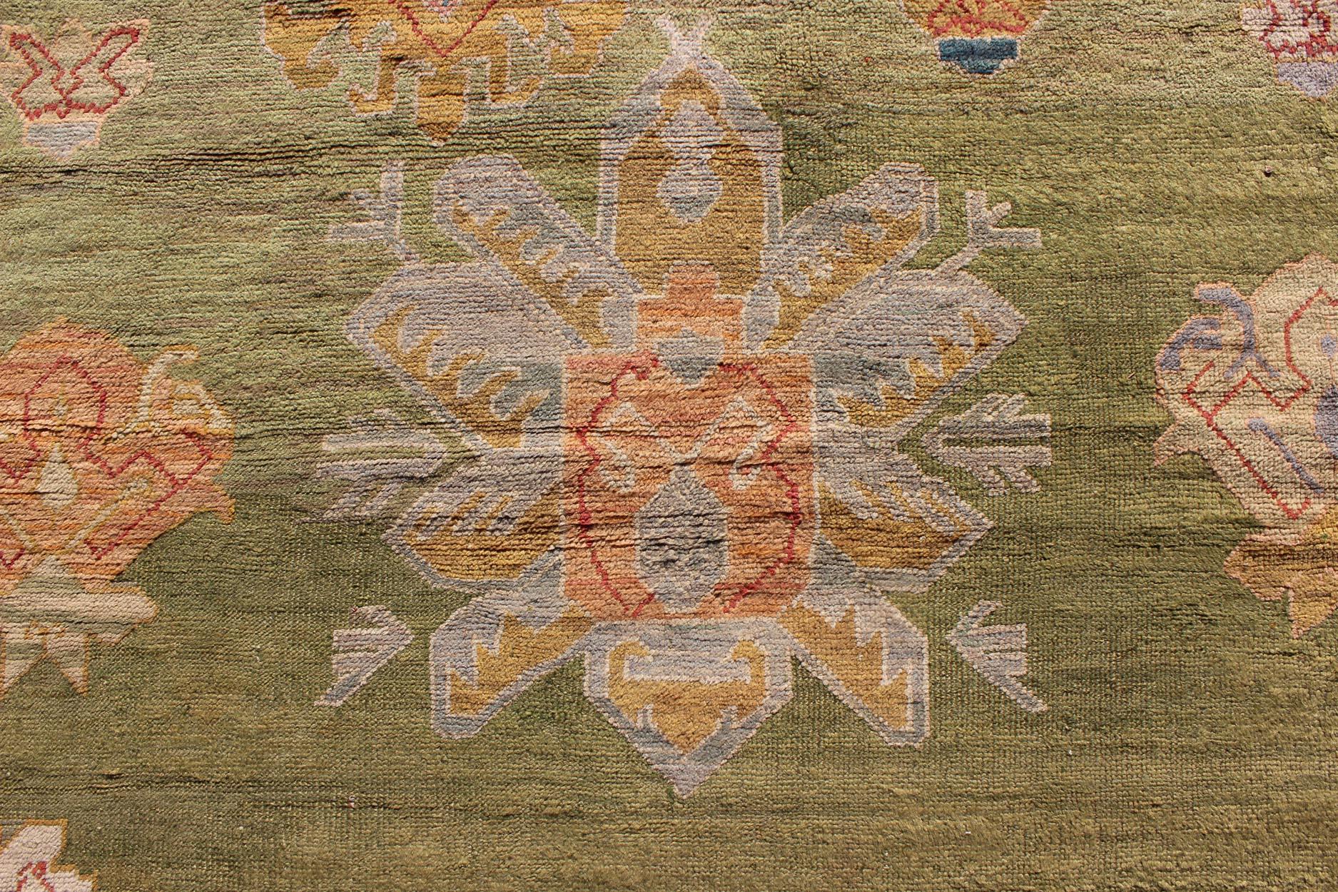 Hervorragender antiker Oushak-Teppich in Palastgröße im Angebot 6