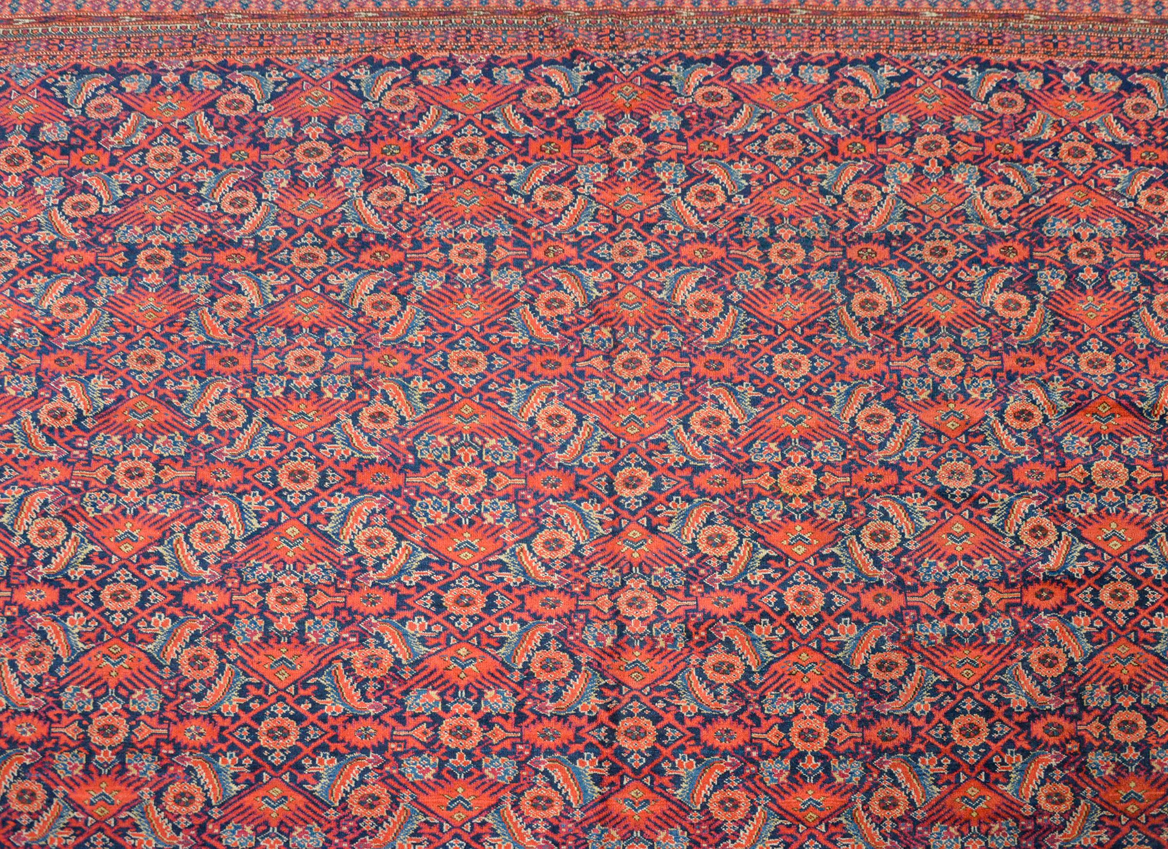 Vegetable Dyed Outstanding Palatial Early 20th Century Bashir Rug For Sale
