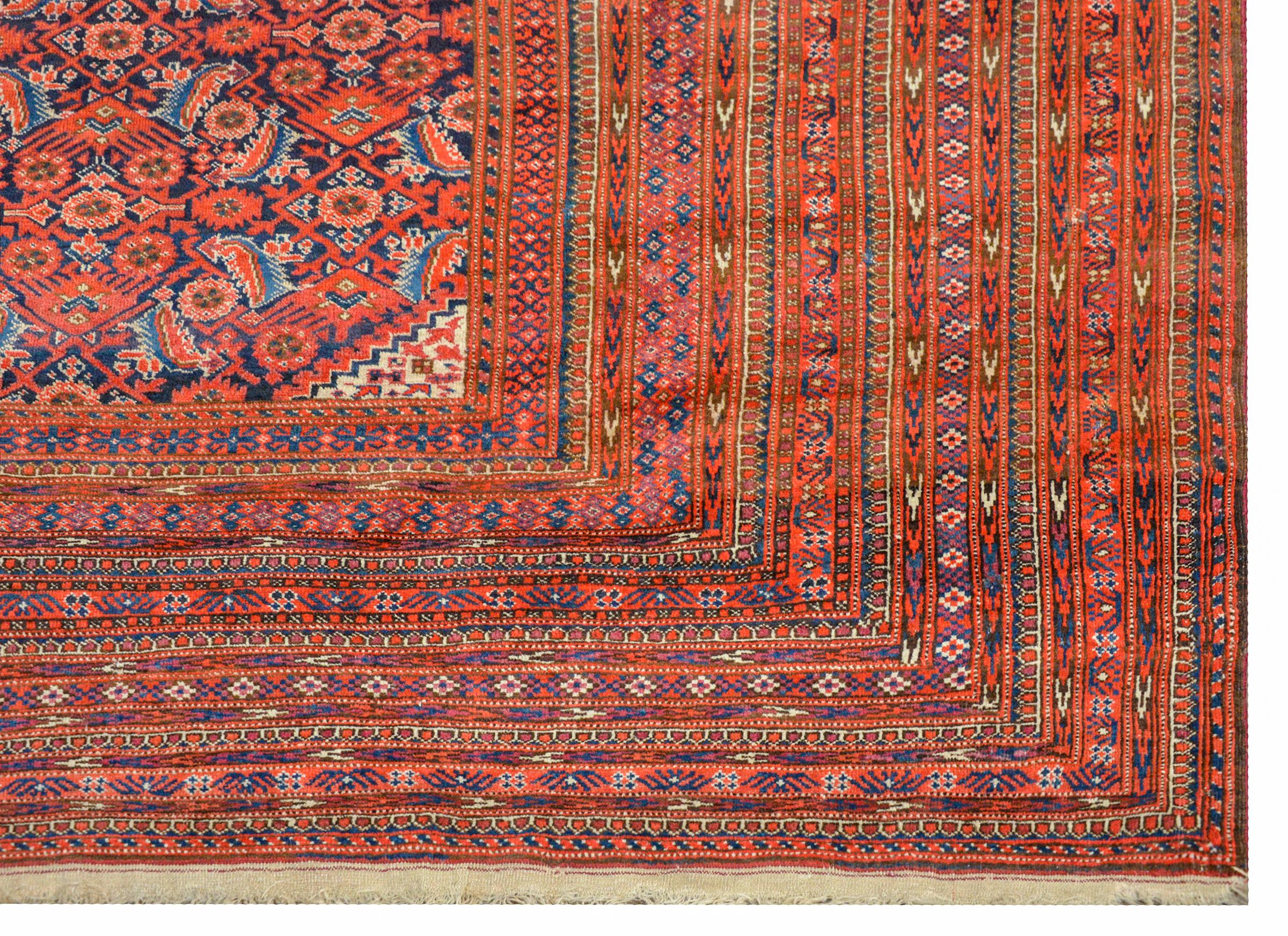 Wool Outstanding Palatial Early 20th Century Bashir Rug For Sale