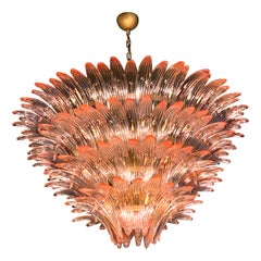 Outstanding Pink Murano Palmette Chandelier