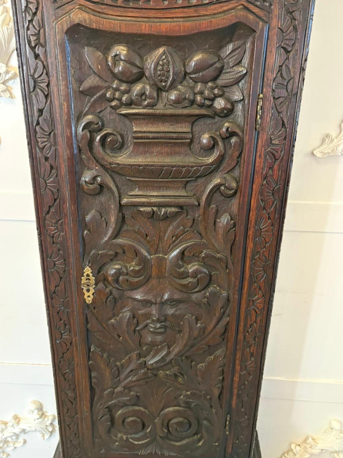 Outstanding Quality 18th Century Oak Longcase Clock For Sale 10