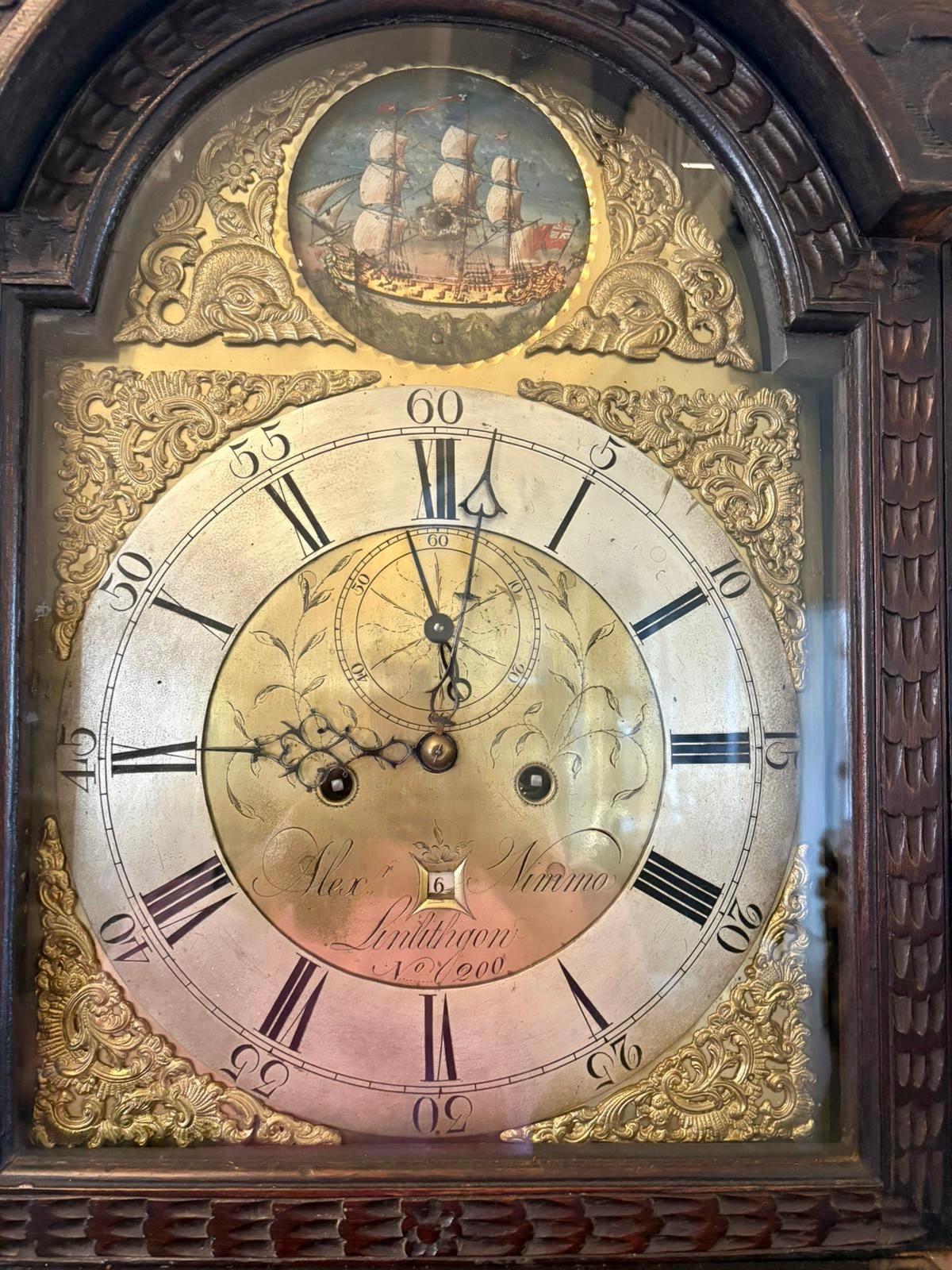 Outstanding Quality 18th Century Oak Longcase Clock For Sale 12