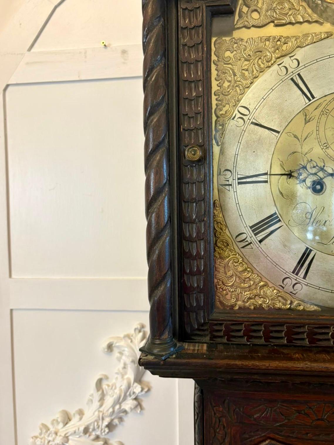 Outstanding Quality 18th Century Oak Longcase Clock For Sale 1