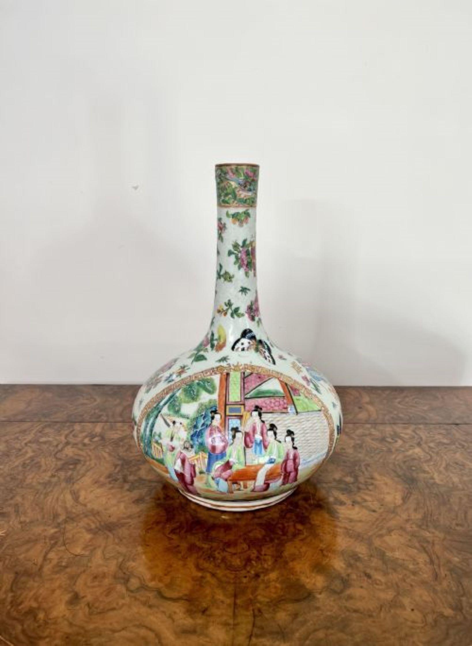 19th Century Outstanding quality 19th century large Chinese famille rose vase  For Sale