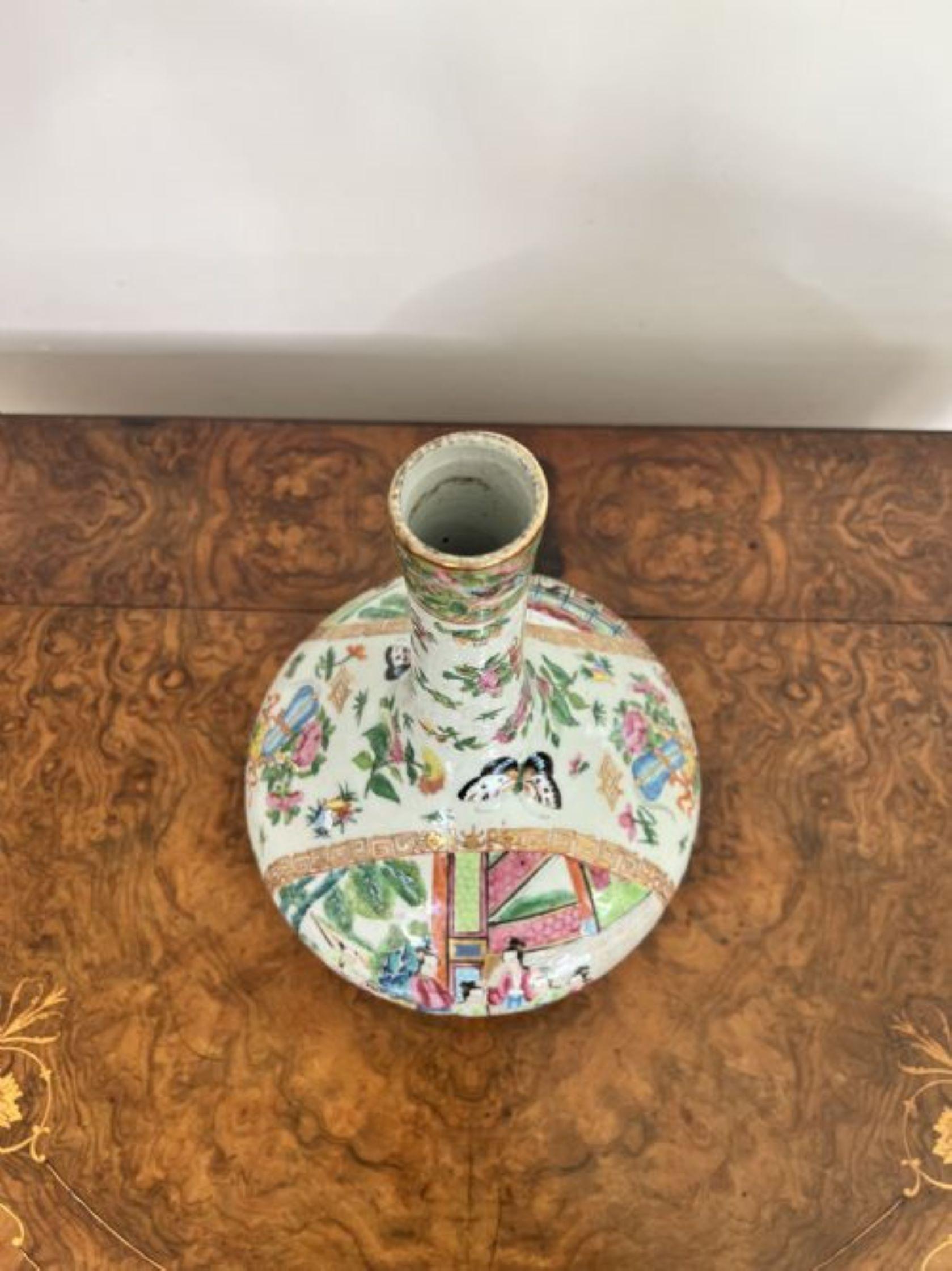 Ceramic Outstanding quality 19th century large Chinese famille rose vase  For Sale