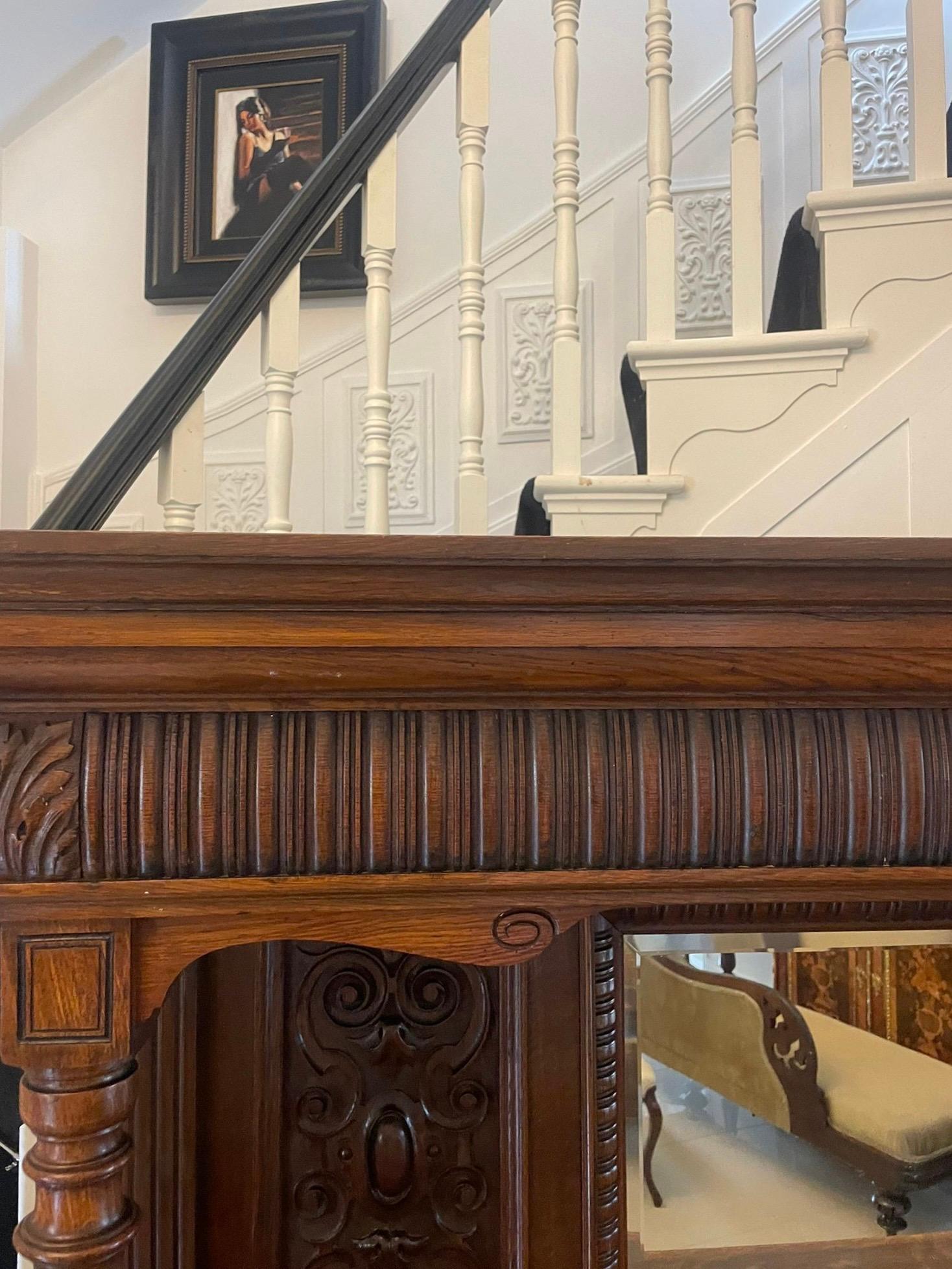 Antikes viktorianisches Sideboard aus geschnitzter Eiche in herausragender Qualität im Angebot 6
