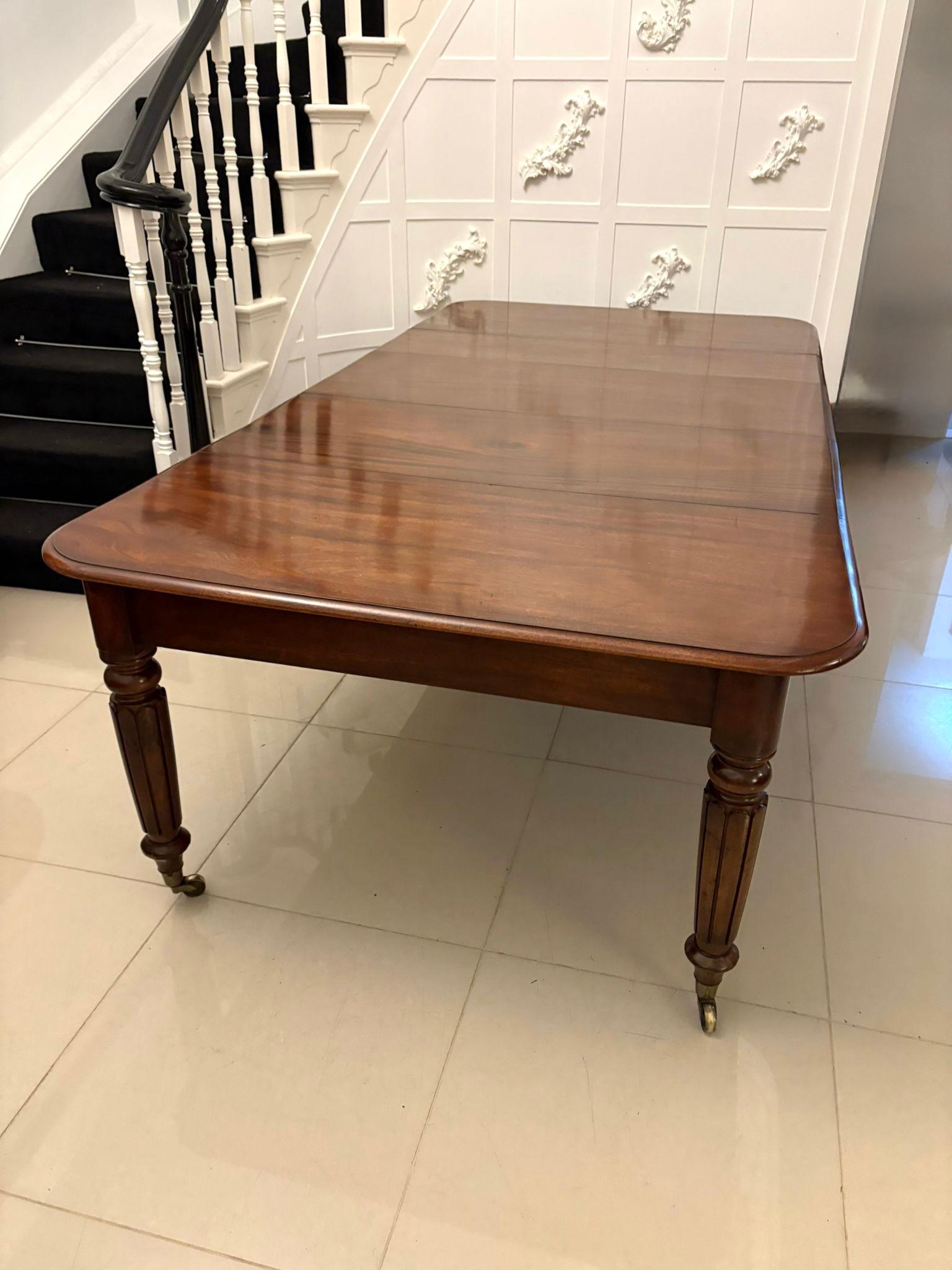 Other Outstanding Quality Antique 12 Seater Figured Mahogany Extending Dining Table For Sale