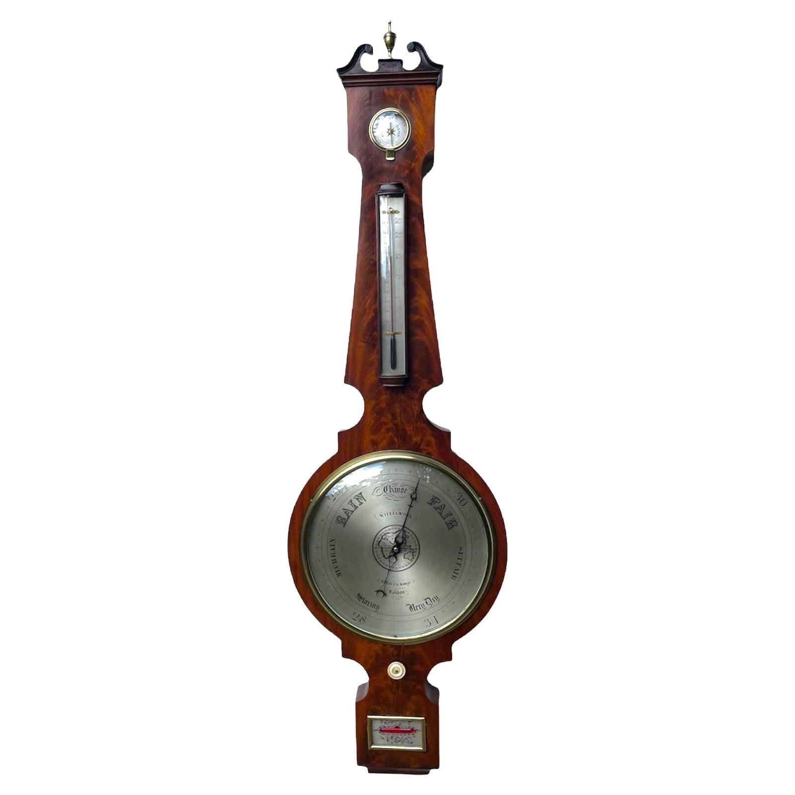  Outstanding Quality Antique 18th Century George III Oversized Banjo Barometer