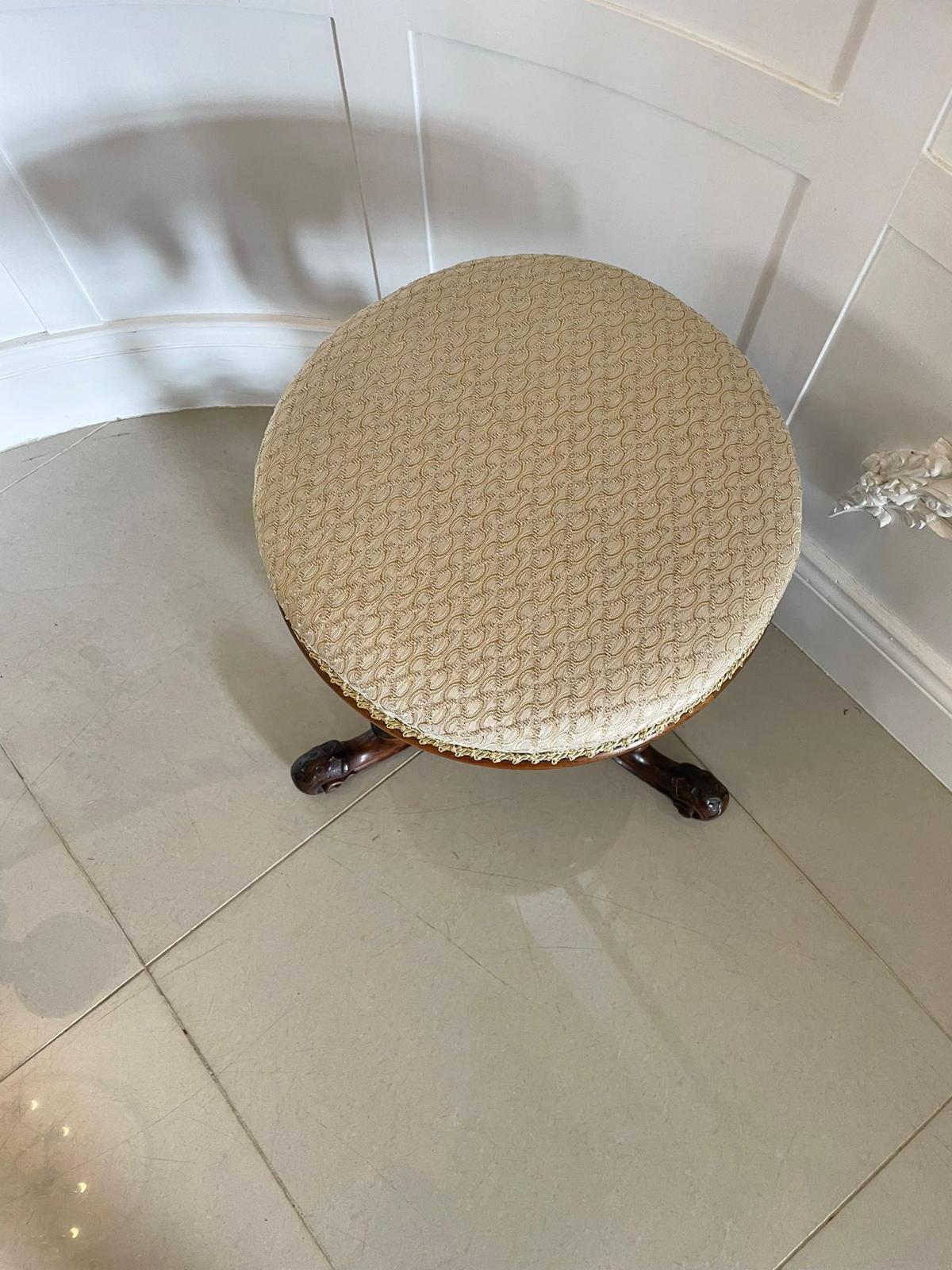 Anglais Tabouret victorien ancien du 19ème siècle de qualité exceptionnelle en vente