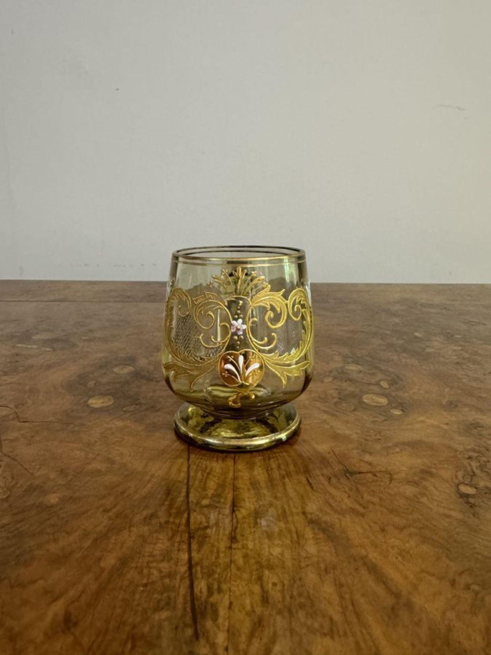 Verre Ensemble de bols à punch en verre bohème ancien de qualité exceptionnelle en vente