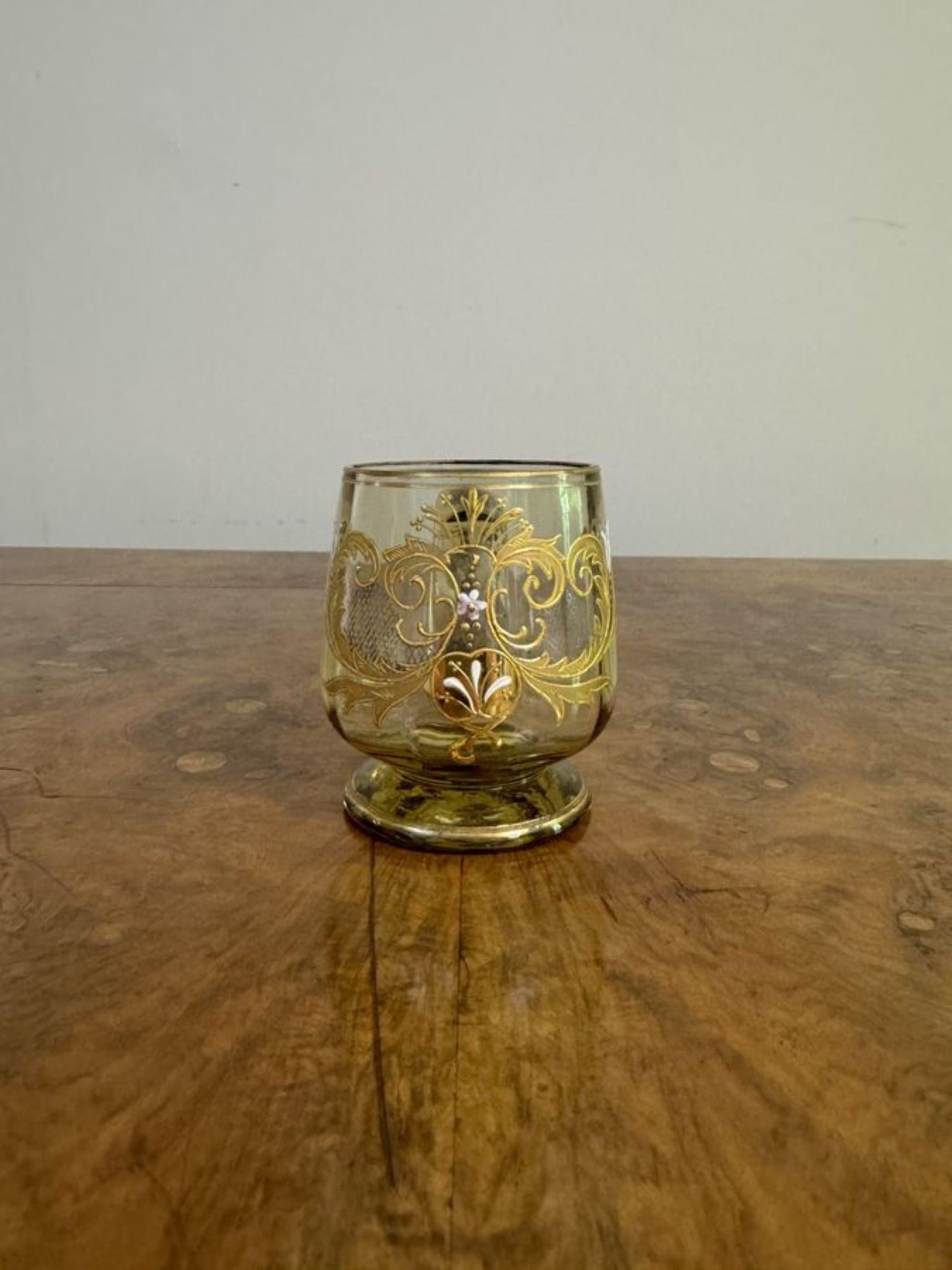 Ensemble de bols à punch en verre bohème ancien de qualité exceptionnelle en vente 1