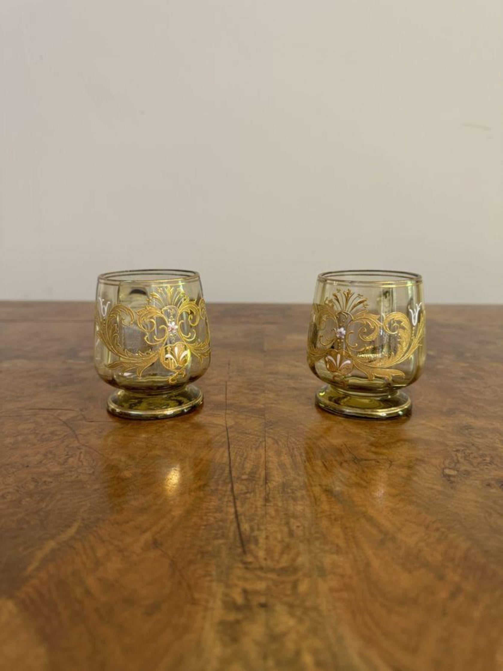 Ensemble de bols à punch en verre bohème ancien de qualité exceptionnelle en vente 3