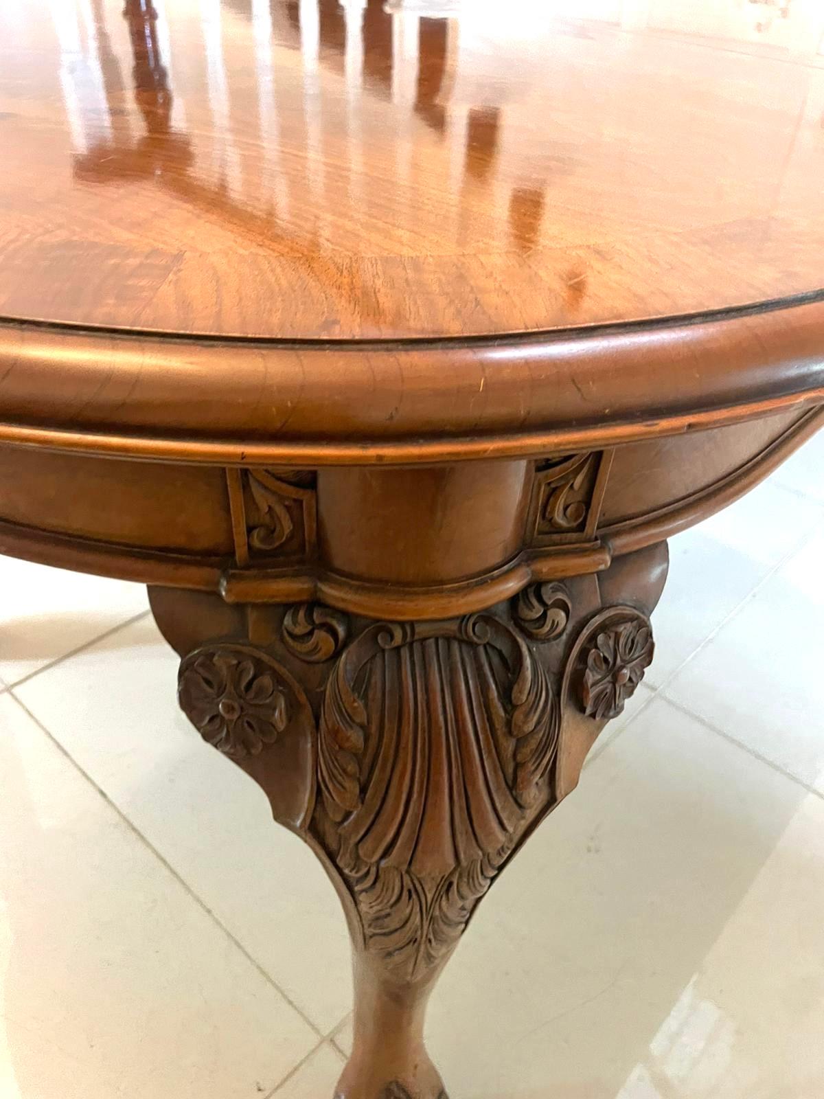 Outstanding Quality Antique Burr Walnut Extending Dining Table By Maple & Co. 8