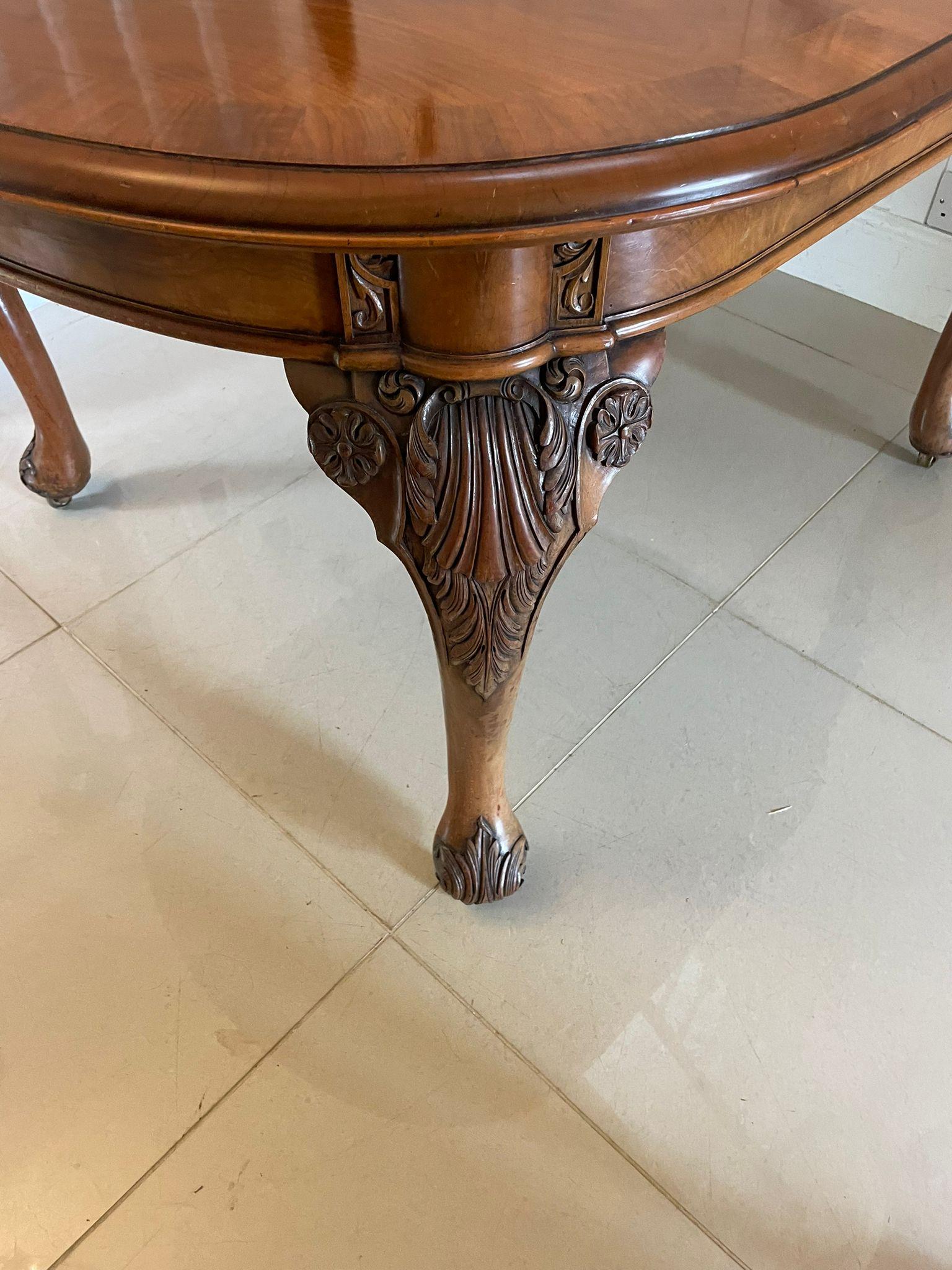 Outstanding Quality Antique Burr Walnut Extending Dining Table By Maple & Co. 2