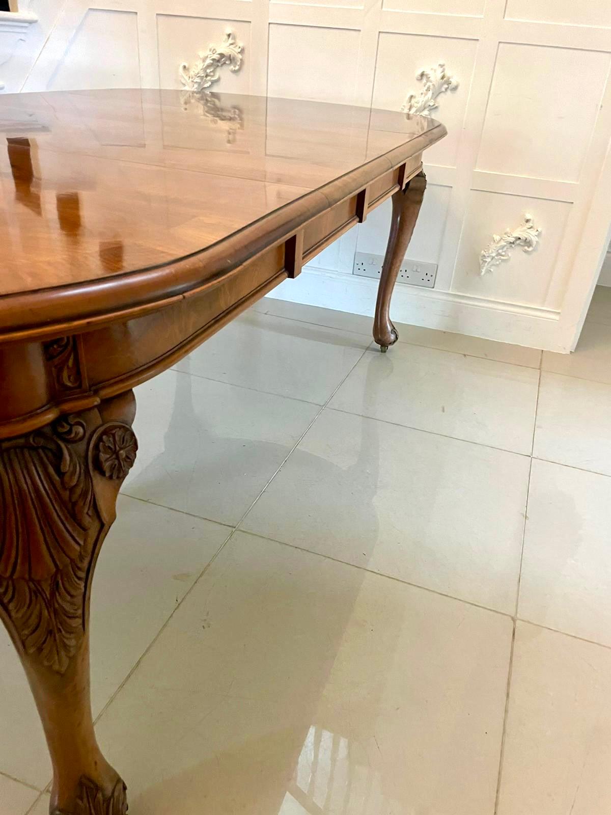 Outstanding Quality Antique Burr Walnut Extending Dining Table By Maple & Co. 3