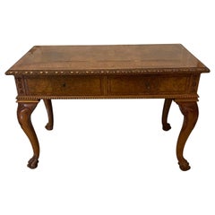 Outstanding Quality Antique Burr Walnut Freestanding Standing Console/Hall Table