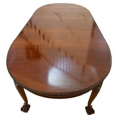 Outstanding Quality Antique Carved Mahogany 14 Seater Extending Dining Table