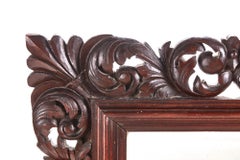 Outstanding Quality Antique Carved Walnut Wall Mirror