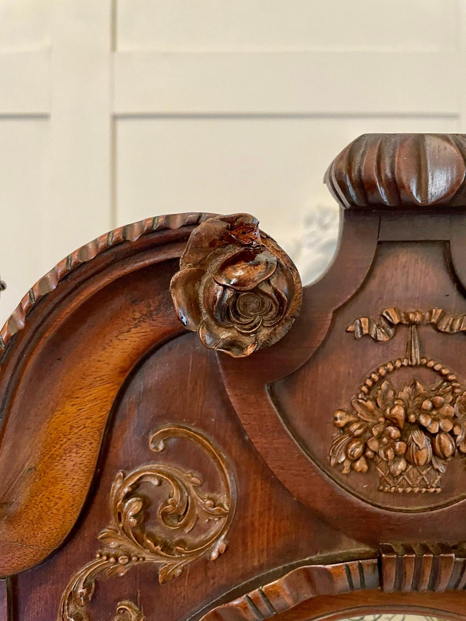Antike geschnitzte Mahagoni-Grandmother-Uhr von herausragender Qualität im Chippendale-Stil 6