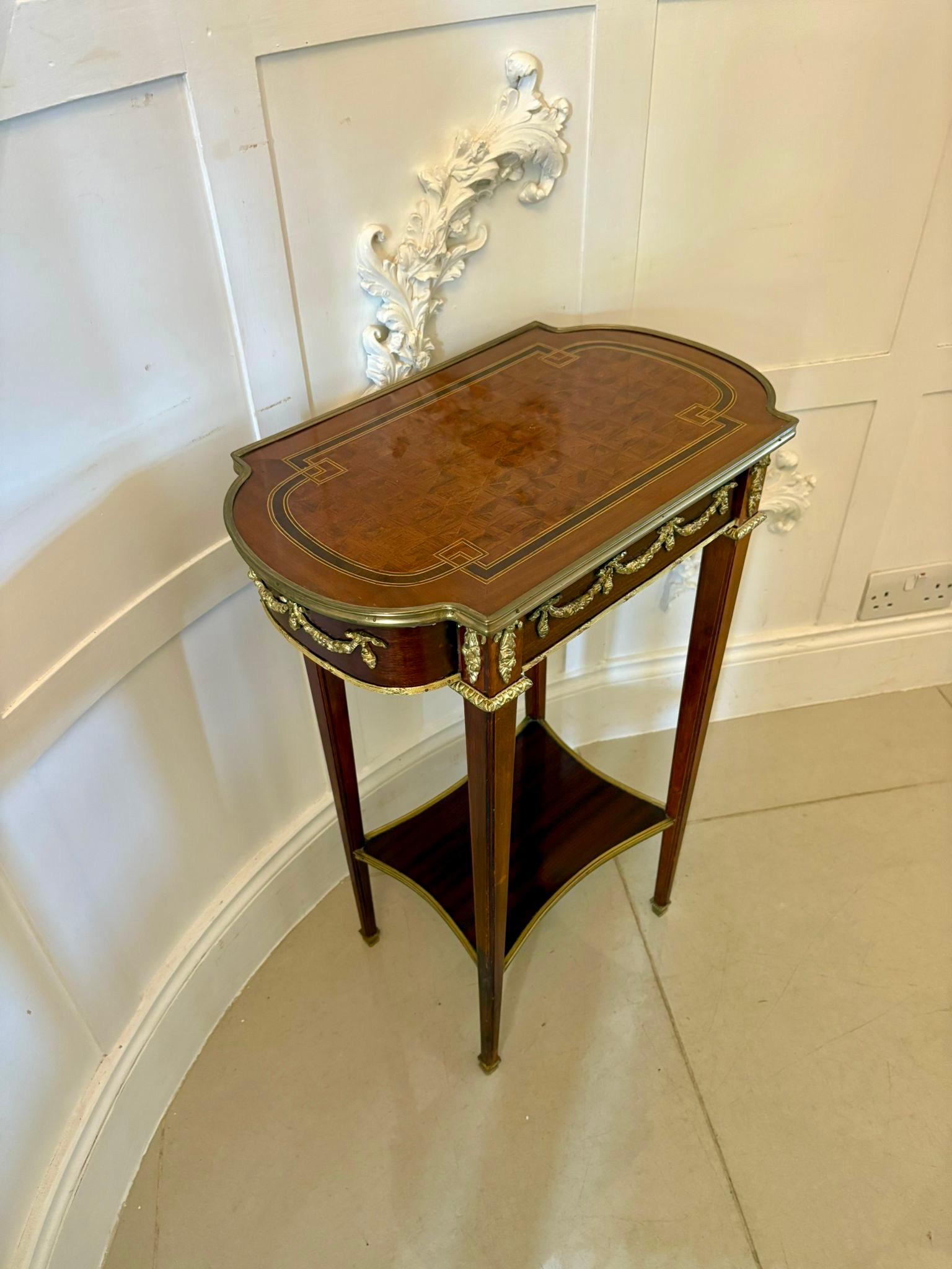 Outstanding Quality Antique Edwardian Mahogany and Ormolu Mounted Lamp Table For Sale 4