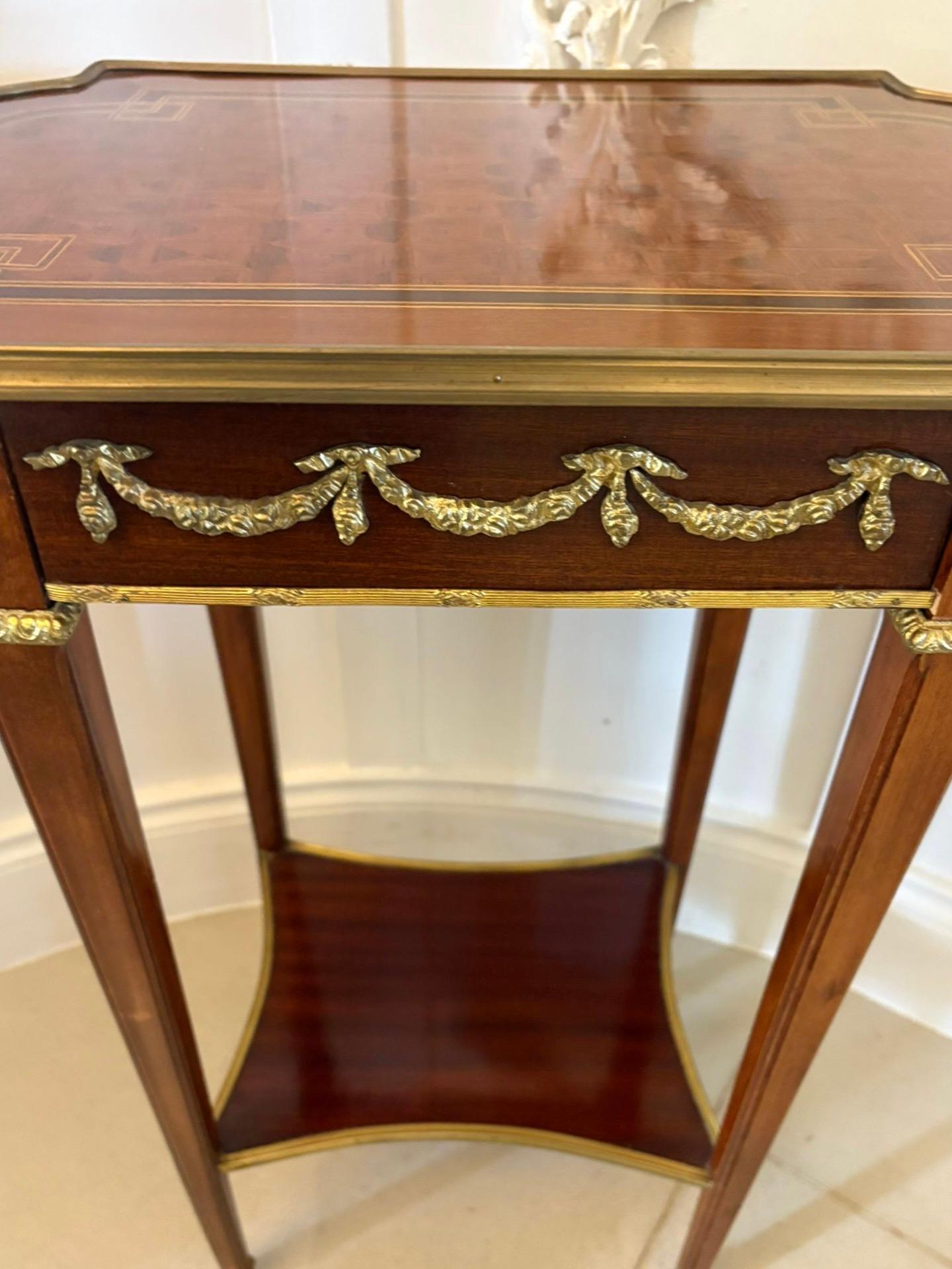Outstanding Quality Antique Edwardian Mahogany and Ormolu Mounted Lamp Table For Sale 5
