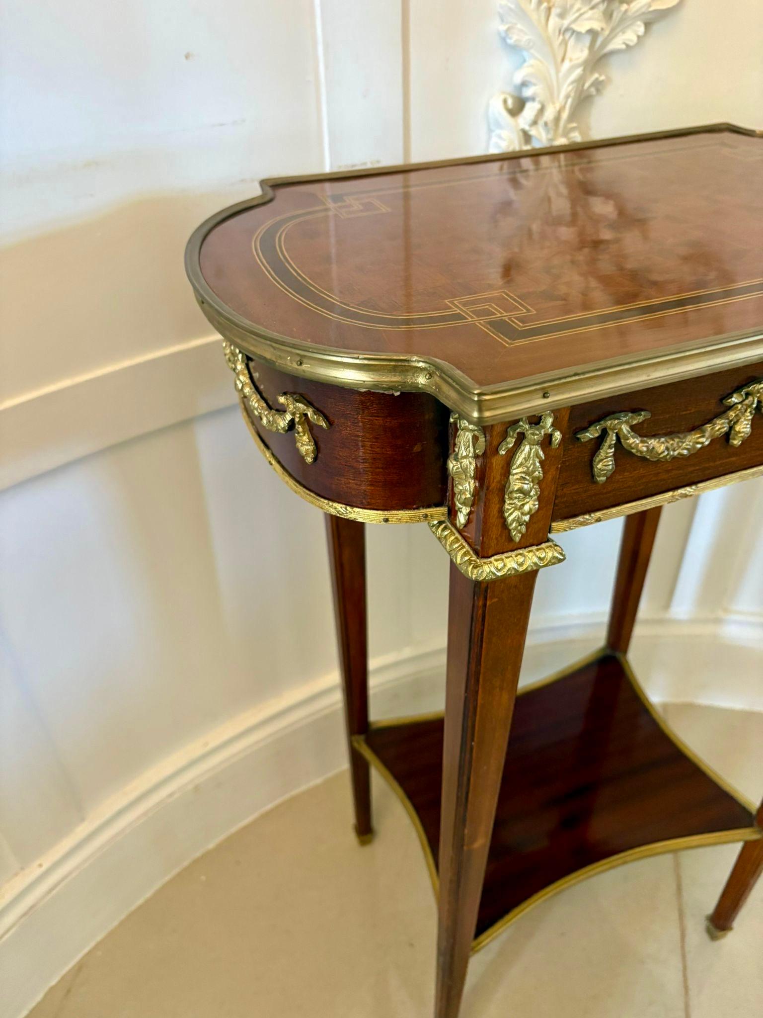 Outstanding Quality Antique Edwardian Mahogany and Ormolu Mounted Lamp Table For Sale 2