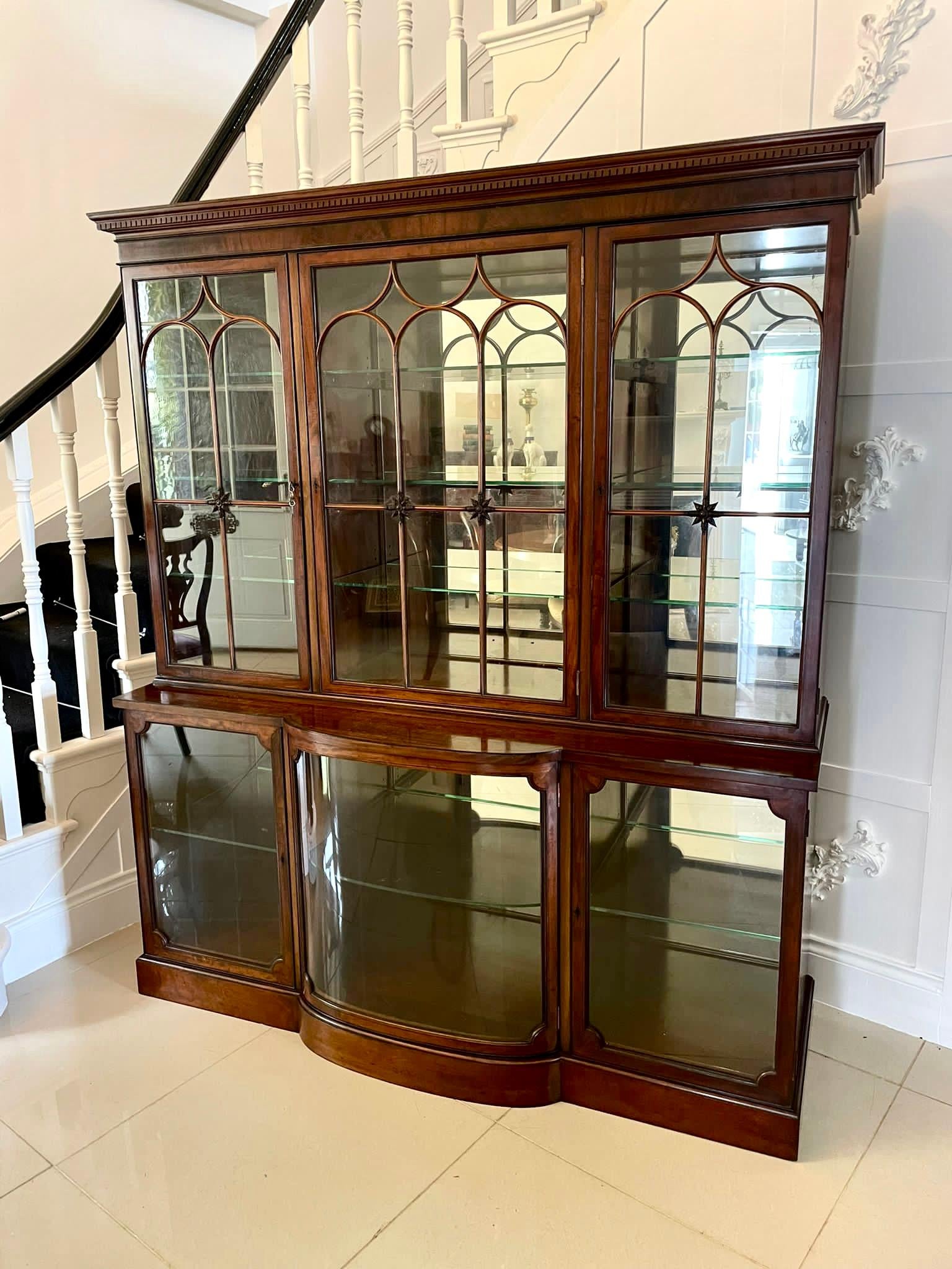 Other Outstanding Quality Antique Edwardian Mahogany Astral Glazed Display Cabinet