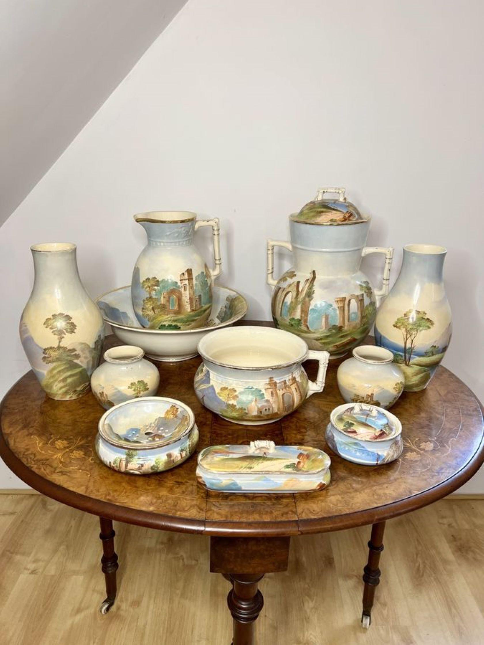 Hervorragende Qualität antiker edwardianischer Waschgarnitur im Angebot 2
