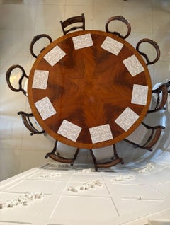 Outstanding Quality Antique Figured Mahogany 10 Seater Round Dining Table