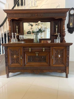 Outstanding Quality Antique Victorian Carved Oak Sideboard