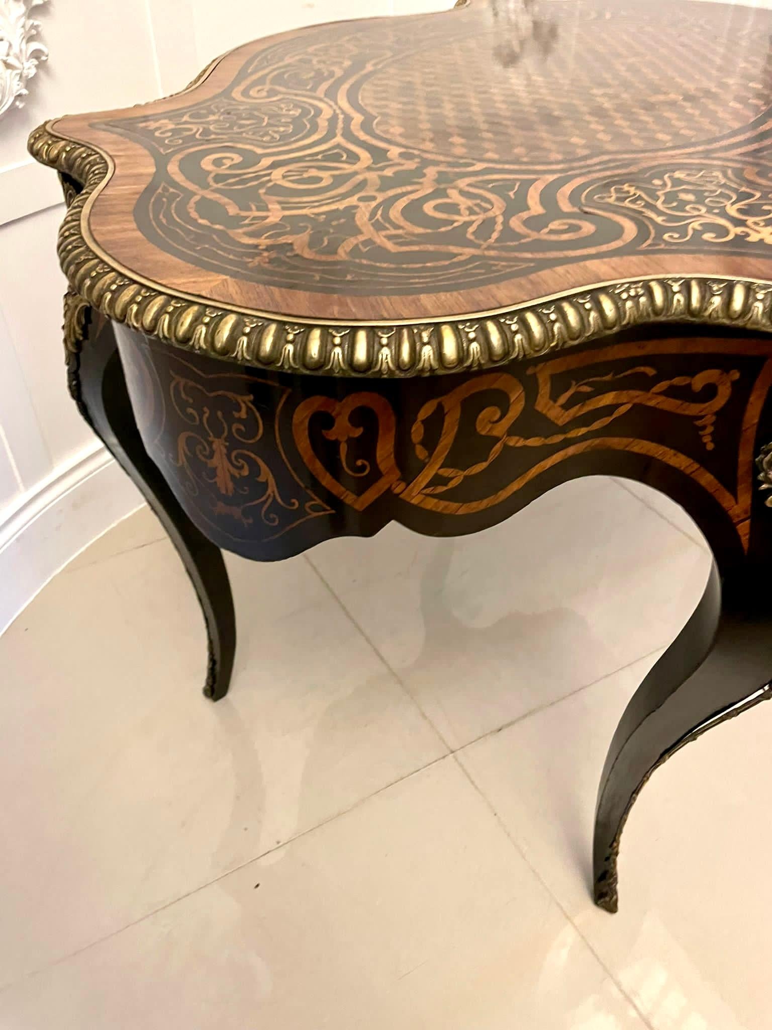 Outstanding Quality Antique French Marquetry and Parquetry Centre Table For Sale 8