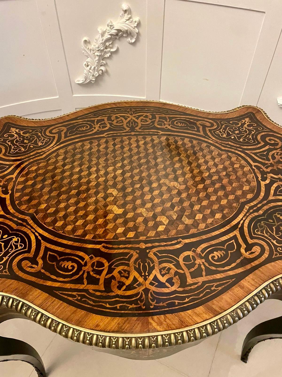 Outstanding Quality Antique French Marquetry and Parquetry Centre Table For Sale 9