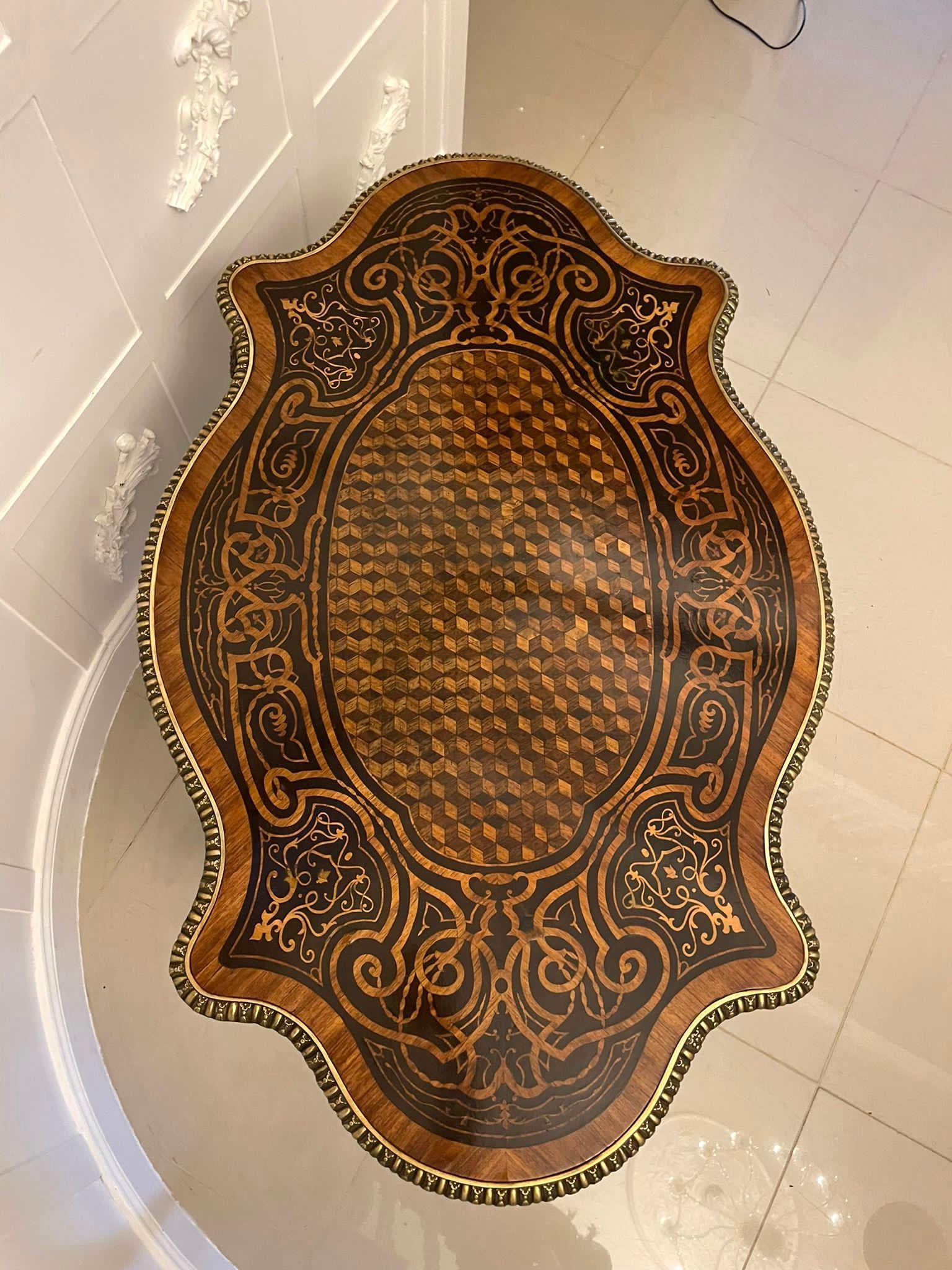 Outstanding Quality Antique French Marquetry and Parquetry Centre Table For Sale 10