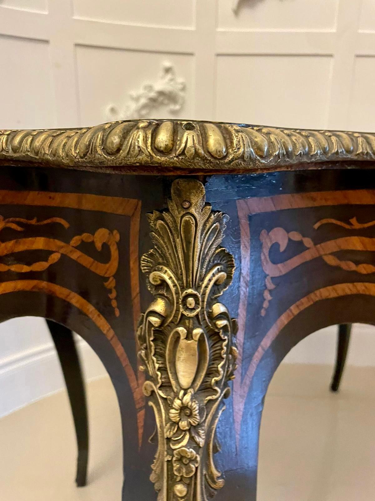 Outstanding Quality Antique French Marquetry and Parquetry Centre Table For Sale 12