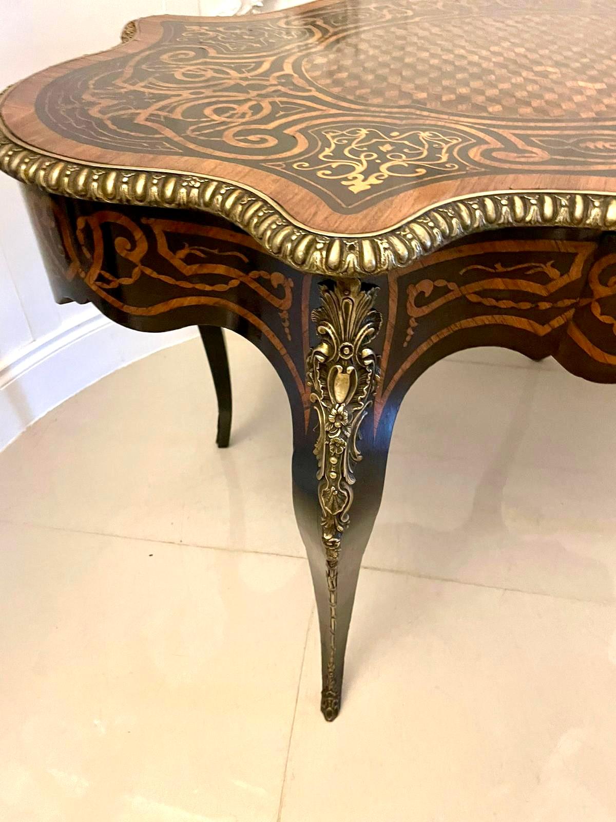 Outstanding Quality Antique French Marquetry and Parquetry Centre Table For Sale 14