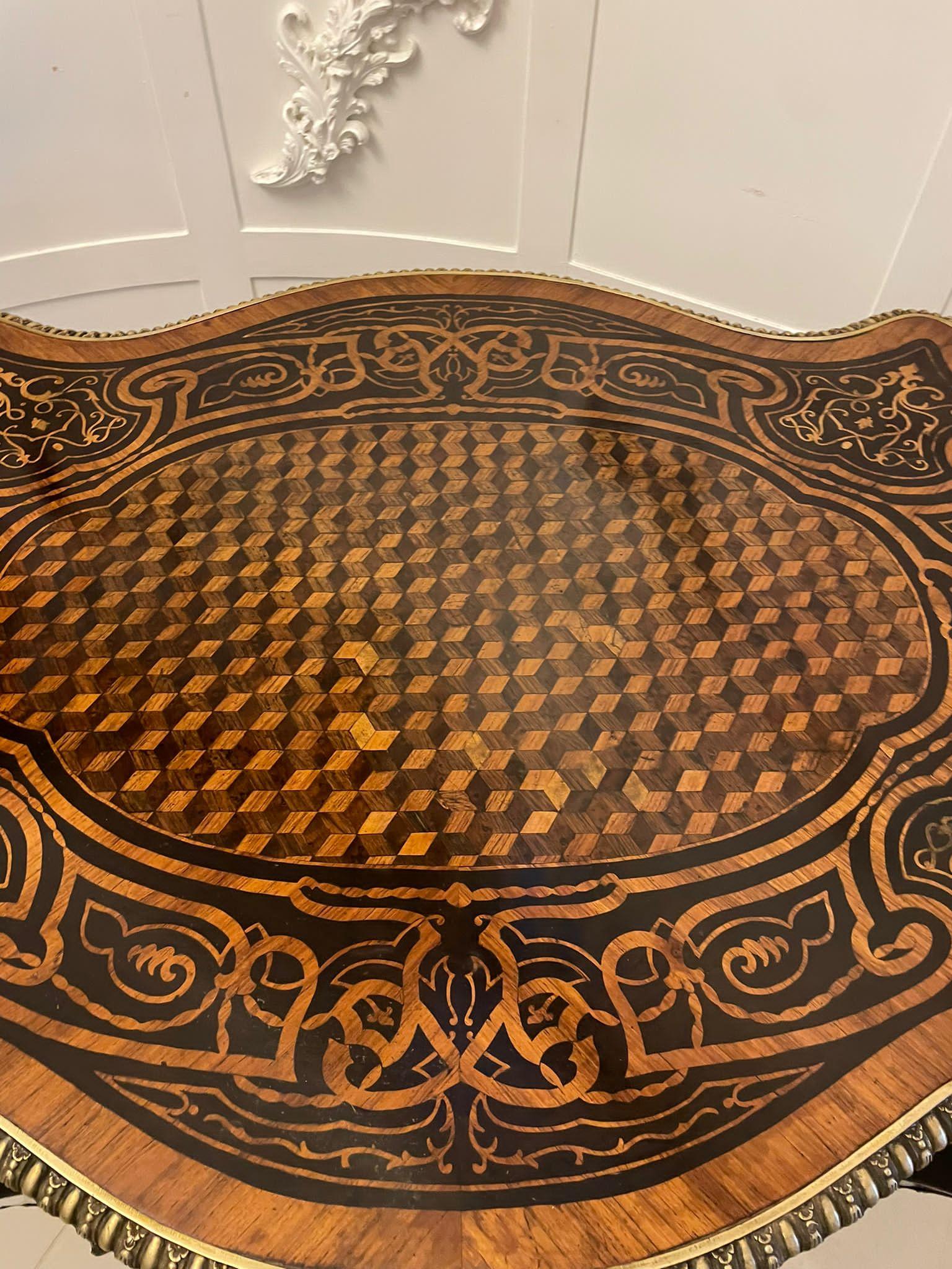 Outstanding Quality Antique French Marquetry and Parquetry Centre Table For Sale 2