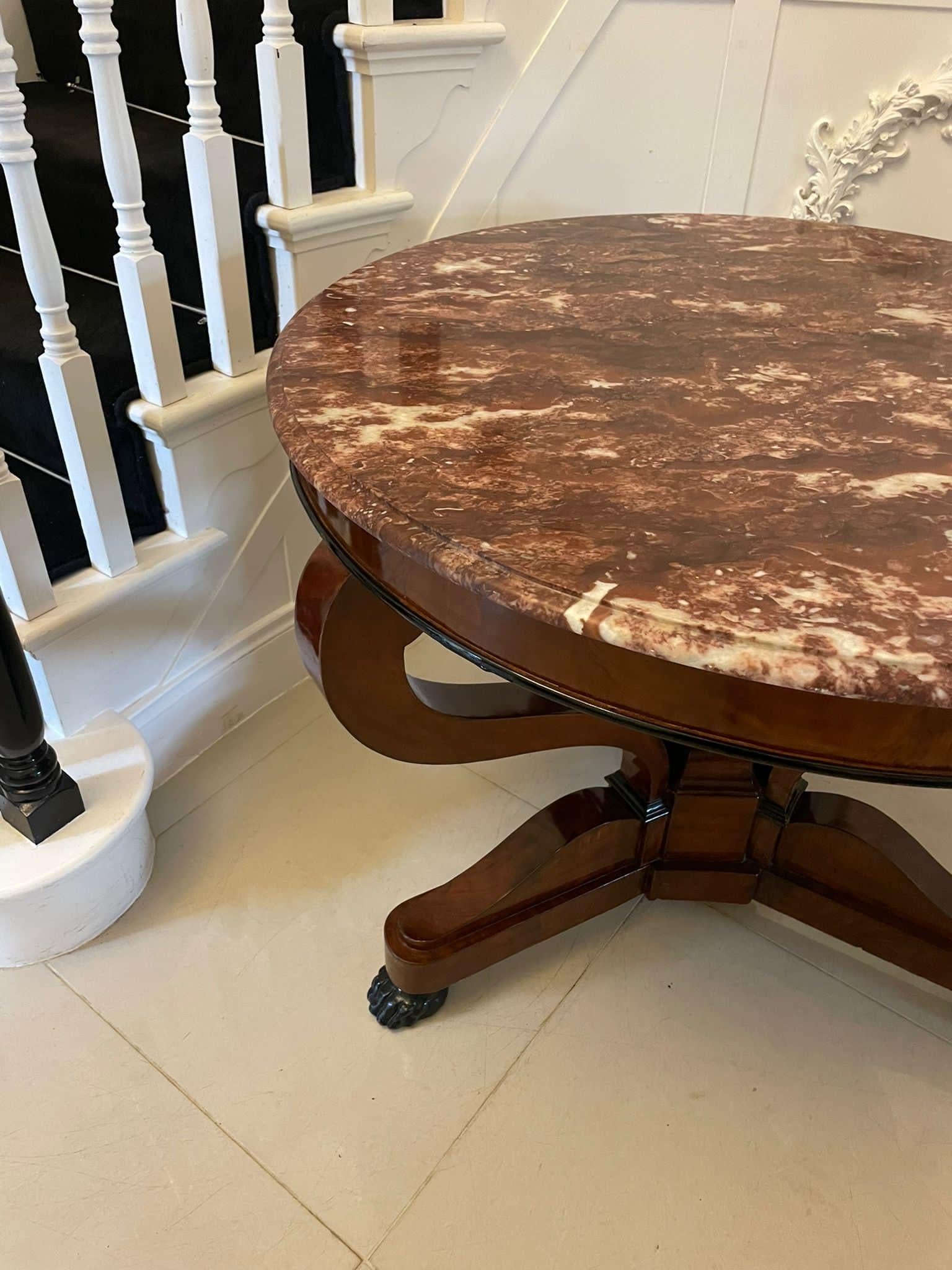 Outstanding Quality Antique French Victorian Marble Top Centre Table  In Good Condition For Sale In Suffolk, GB