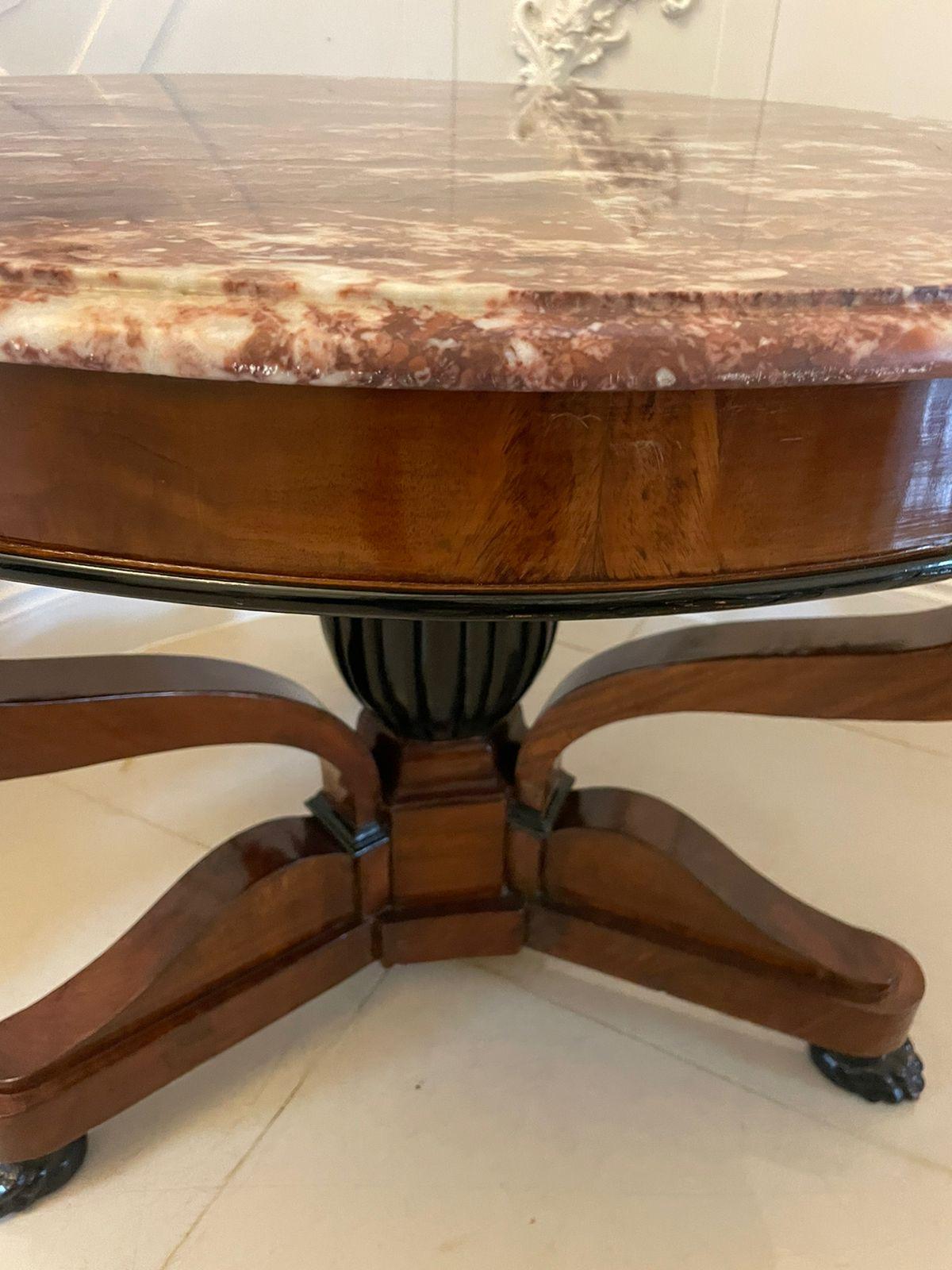 Outstanding Quality Antique French Victorian Marble Top Centre Table  For Sale 2
