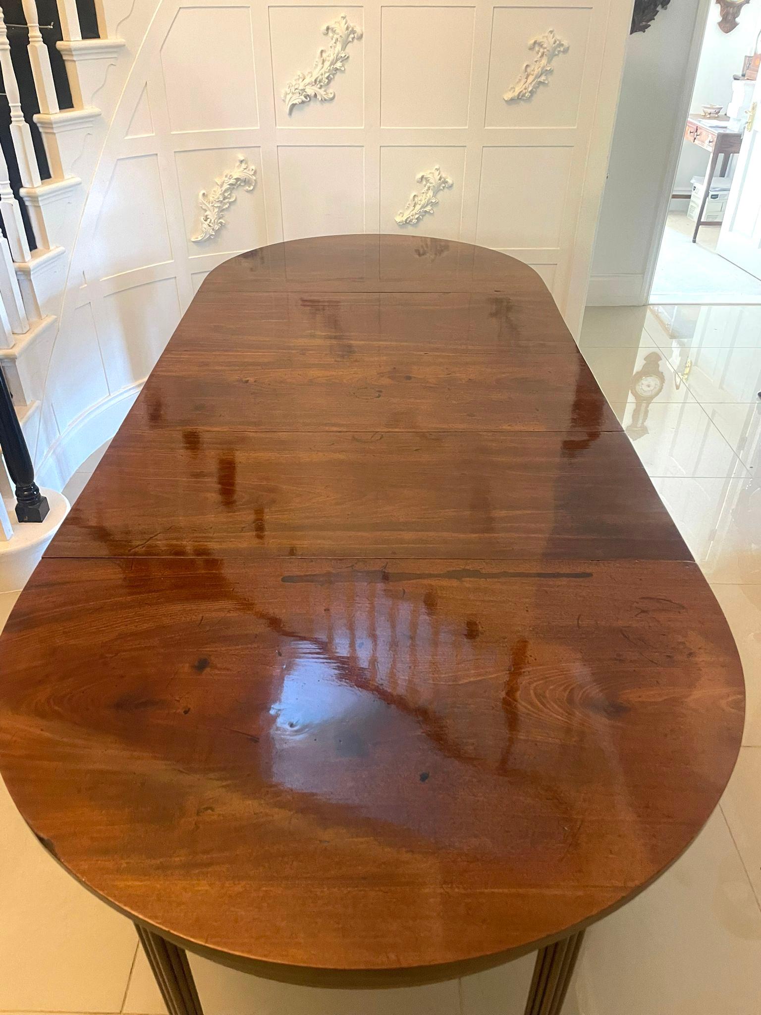 Outstanding Quality Antique George III Figured Mahogany Metamorphic Dining Table For Sale 5
