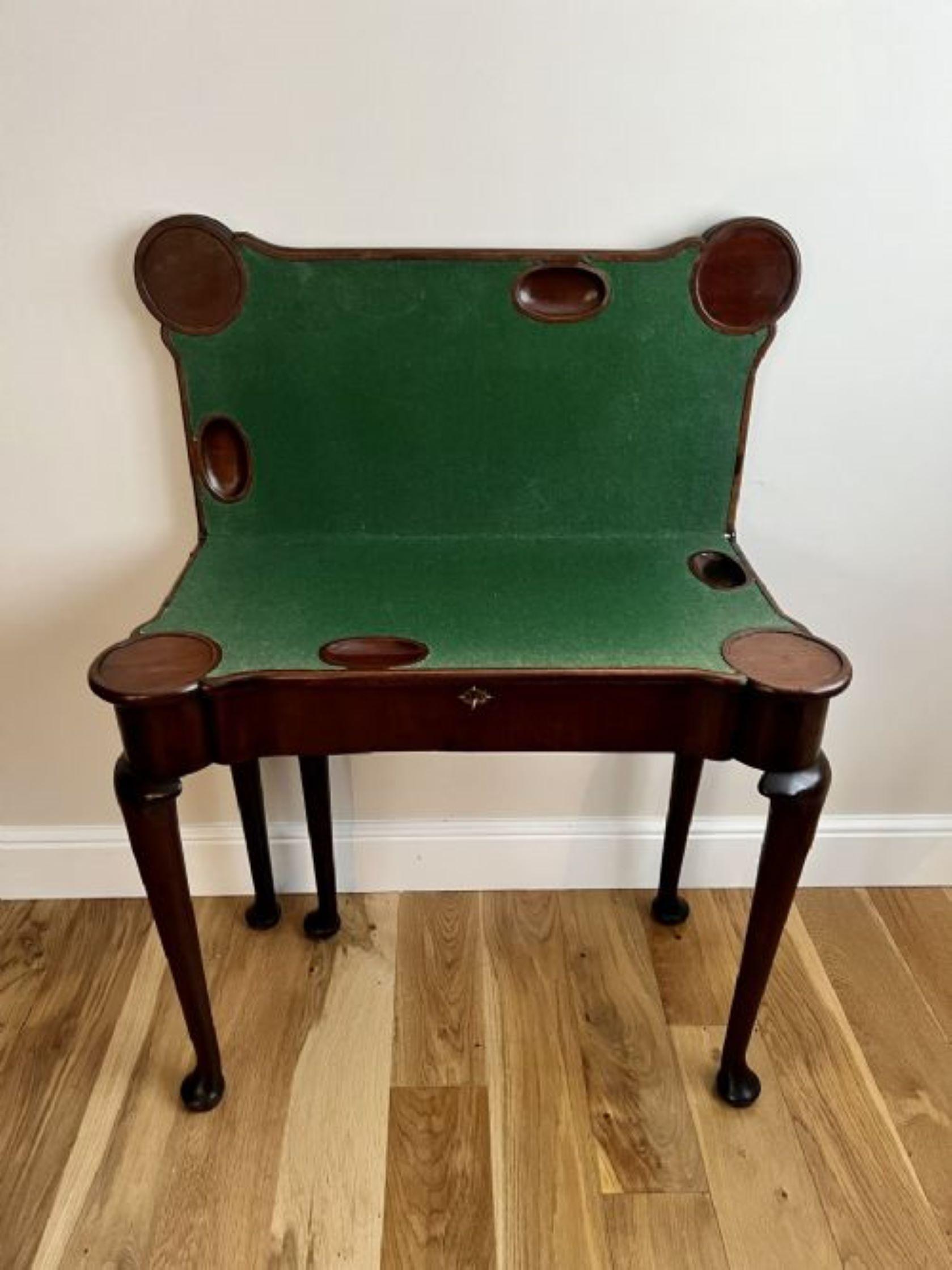 Outstanding quality antique George III mahogany games table  For Sale 5