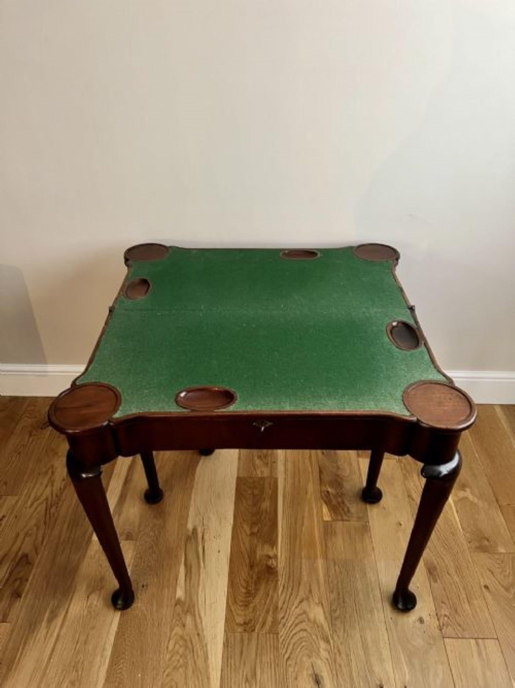 Outstanding quality antique George III mahogany games table  For Sale 3