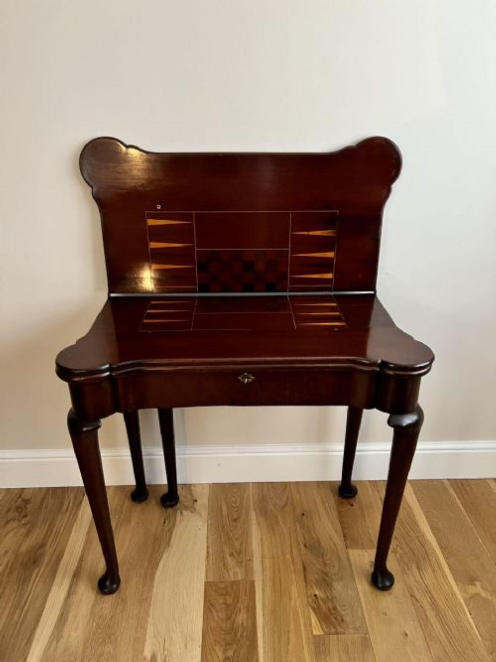 Outstanding quality antique George III mahogany games table  For Sale 4